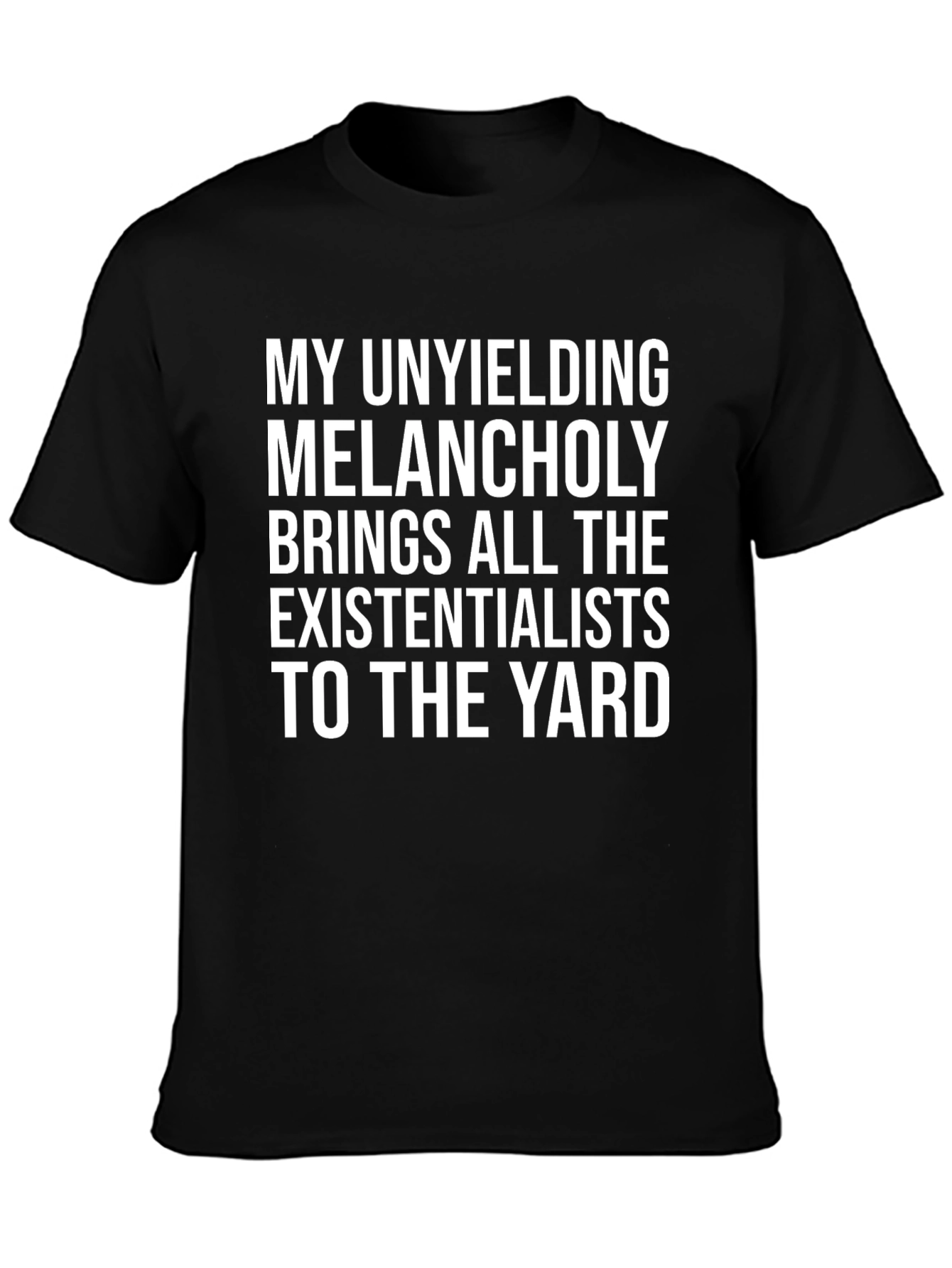 Melancholy Existentialist Graphic Tee - Black
