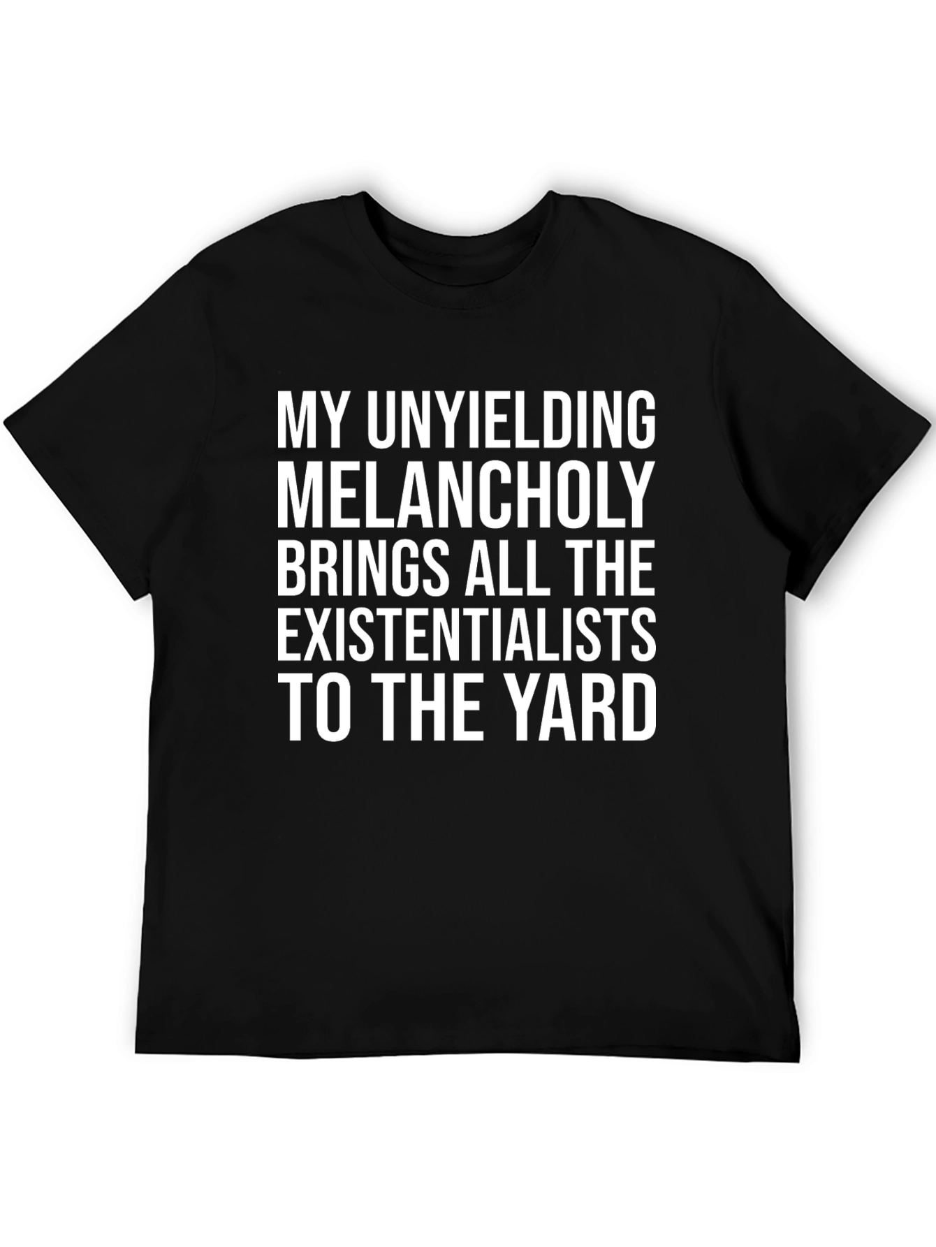 Melancholy Existentialist Graphic Tee - Black