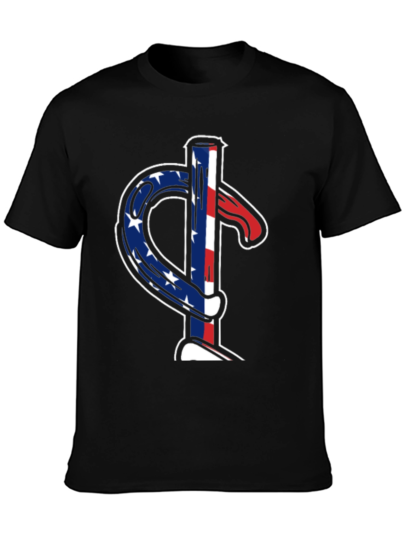 American Flag Dollar Sign Graphic T-Shirt