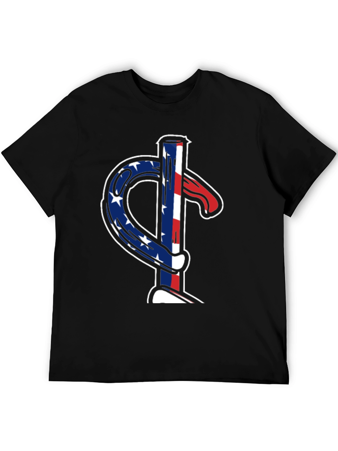 American Flag Dollar Sign Graphic T-Shirt