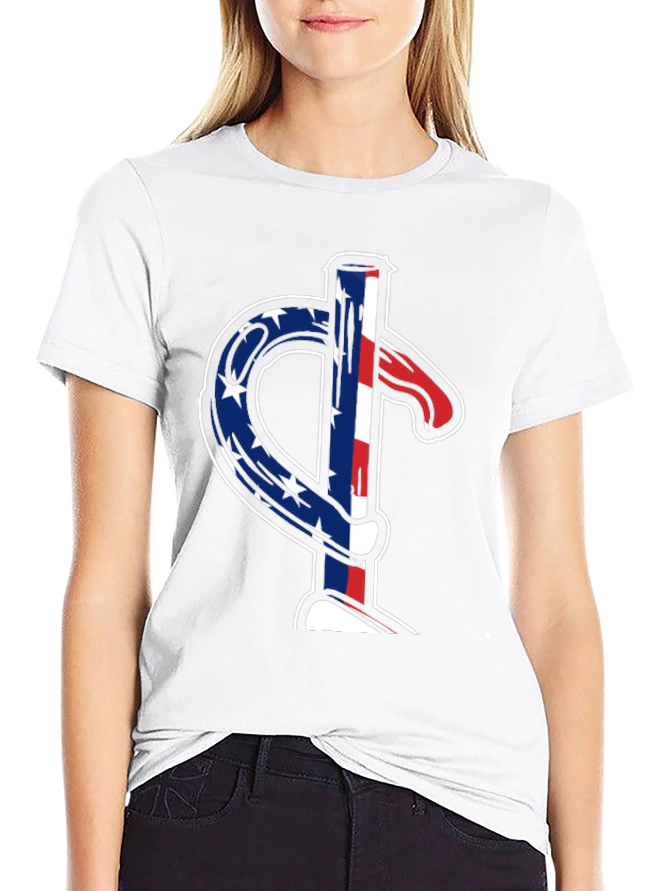 American Flag Dollar Sign Graphic T-Shirt
