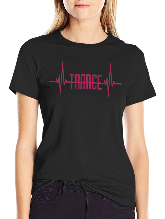 Trance Heartbeat Graphic Tee - Black