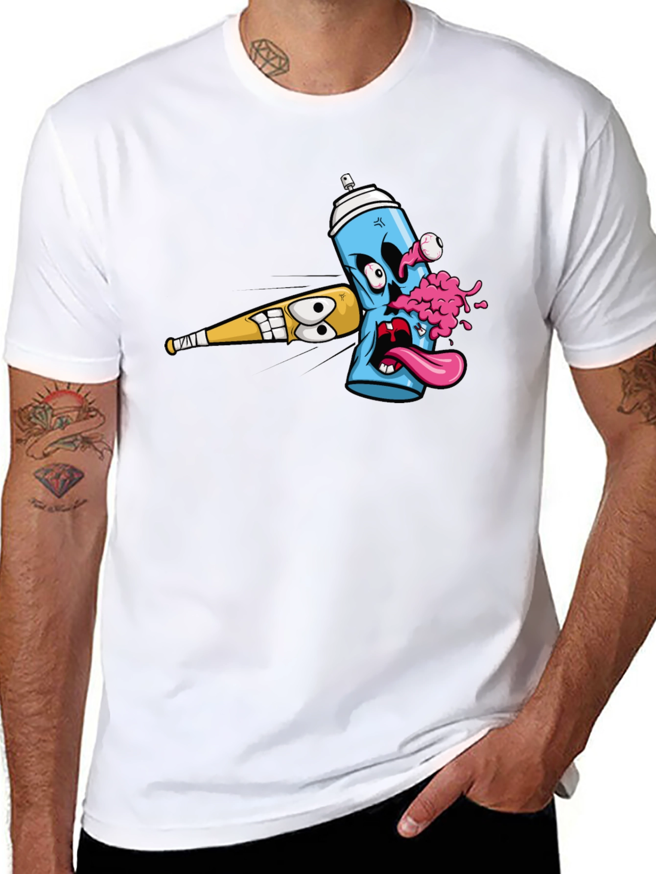 Cartoon Graffiti Graphic Tee