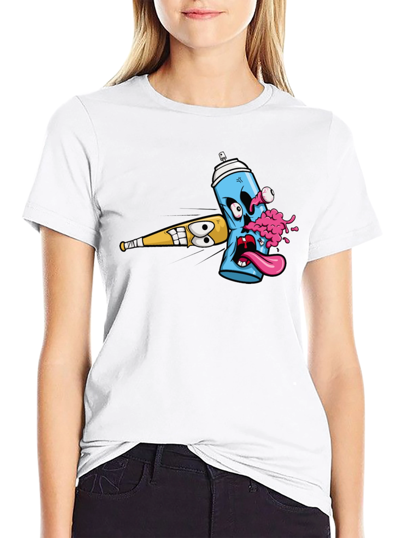 Cartoon Graffiti Graphic Tee