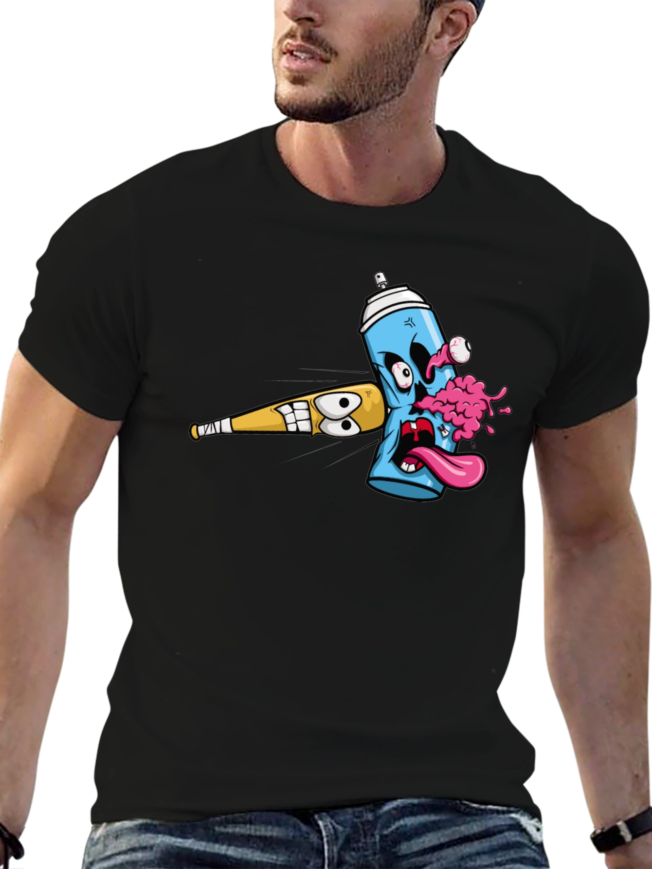 Cartoon Graffiti Graphic Tee