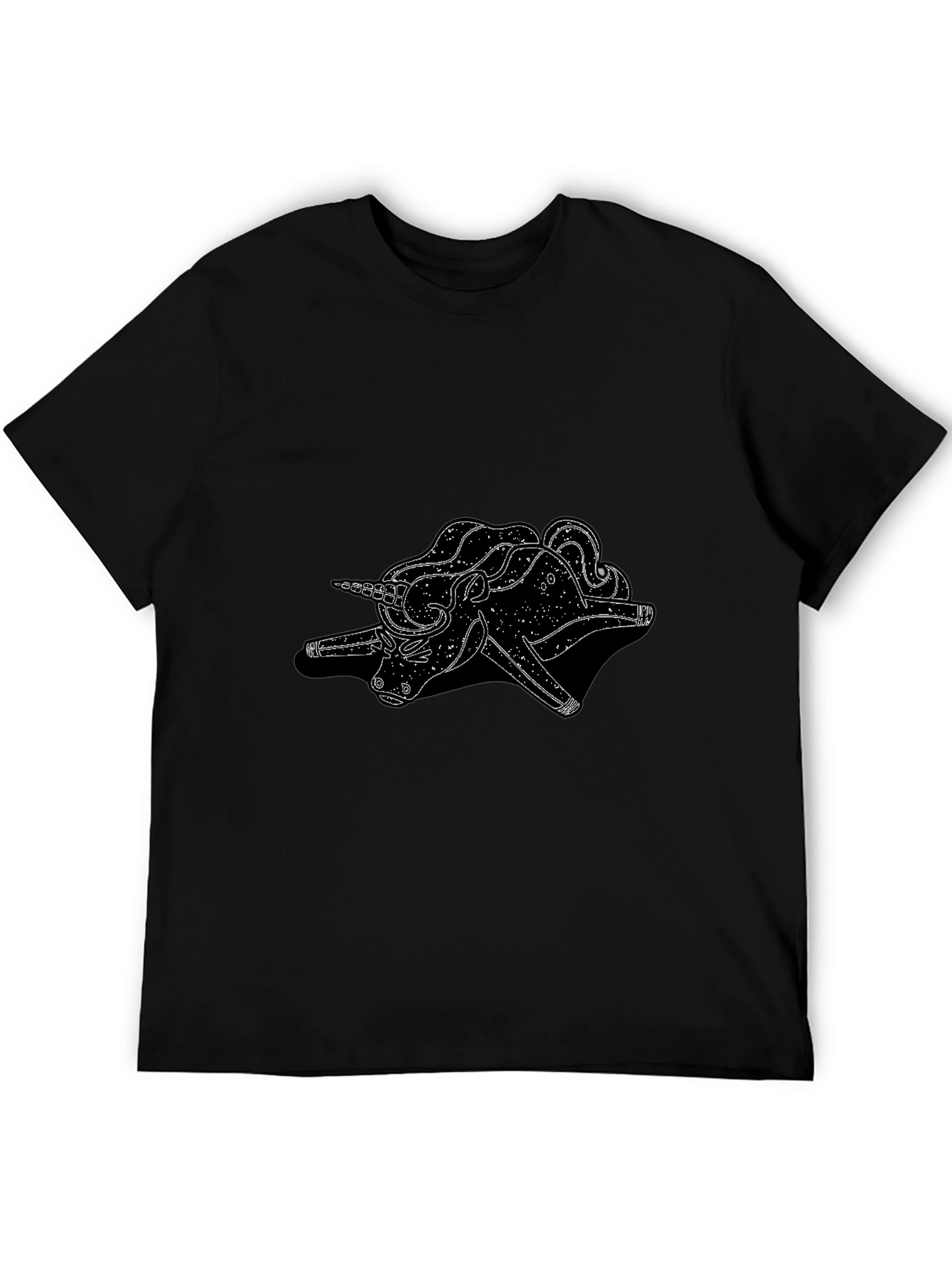 Unicorn Graphic Black Tee