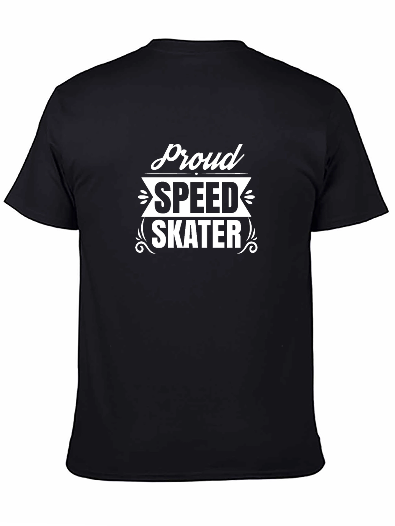 Proud Speed Skater Black Graphic T-Shirt