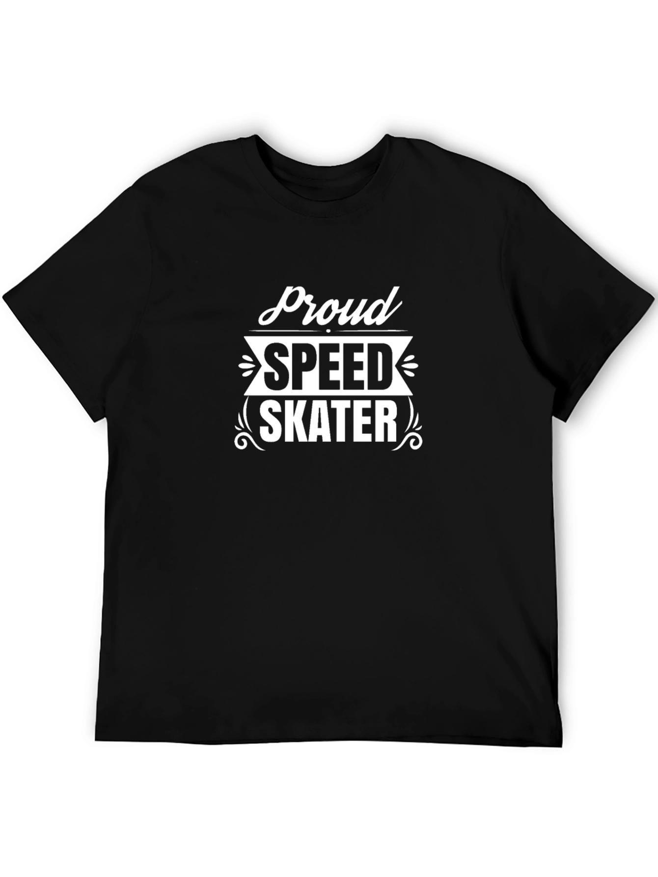 Proud Speed Skater Black Graphic T-Shirt