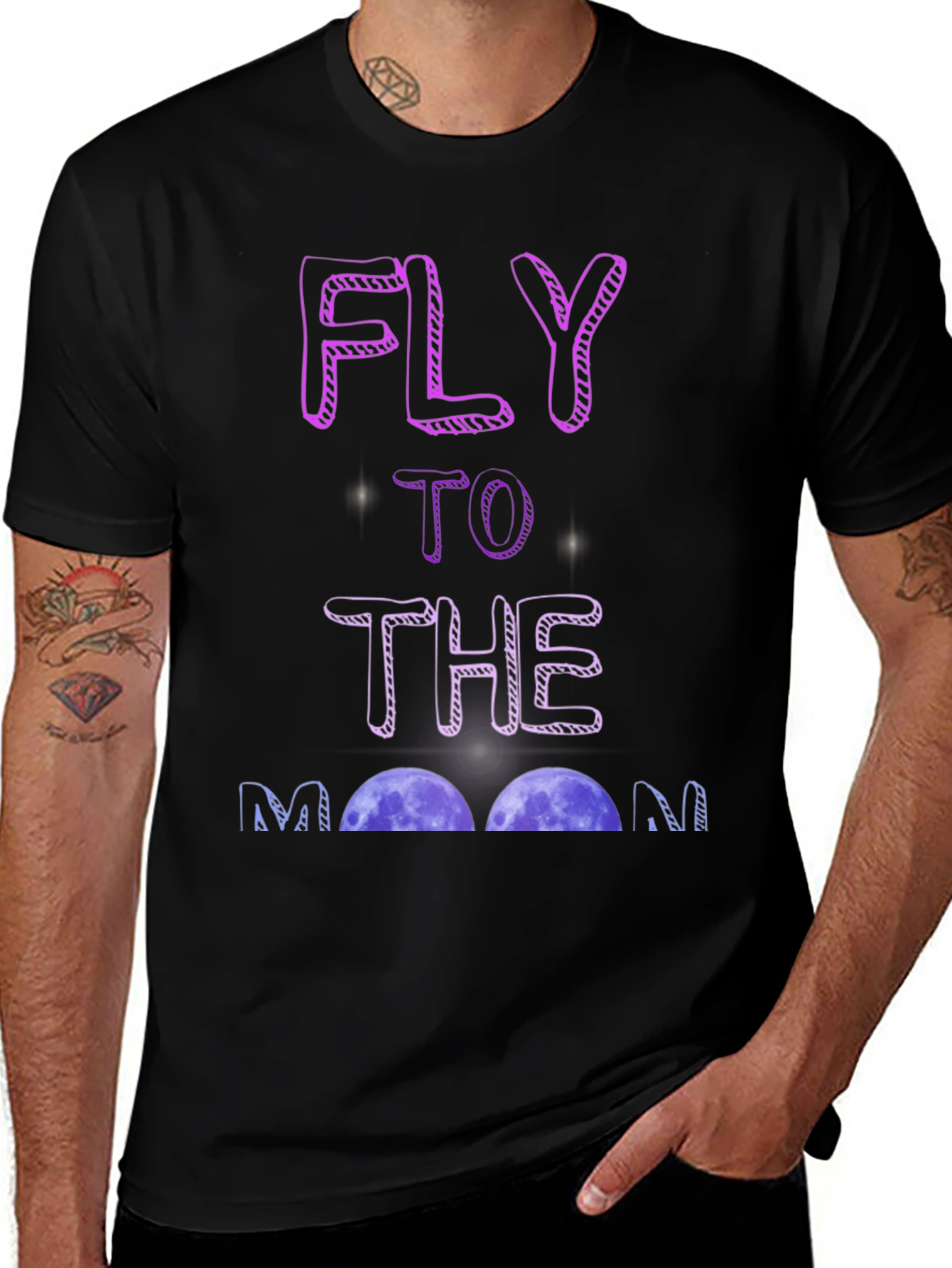 Fly to the Moon Graphic T-Shirt