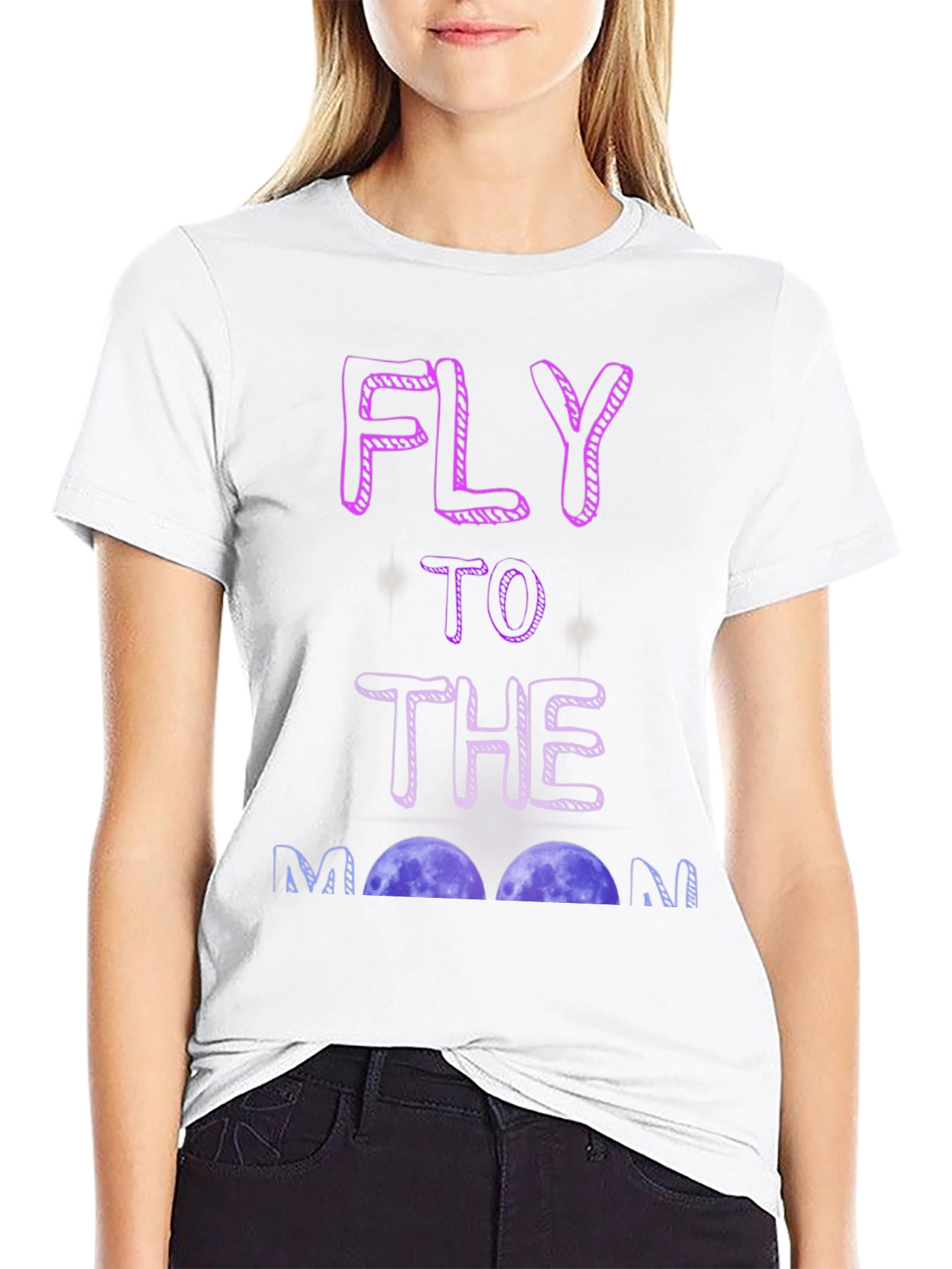 Fly to the Moon Graphic T-Shirt