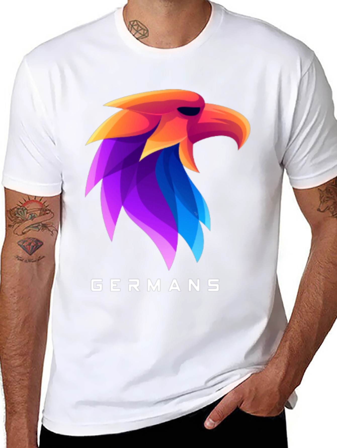 Germans Eagle Head Graphic T-Shirt - Bold & Stylish