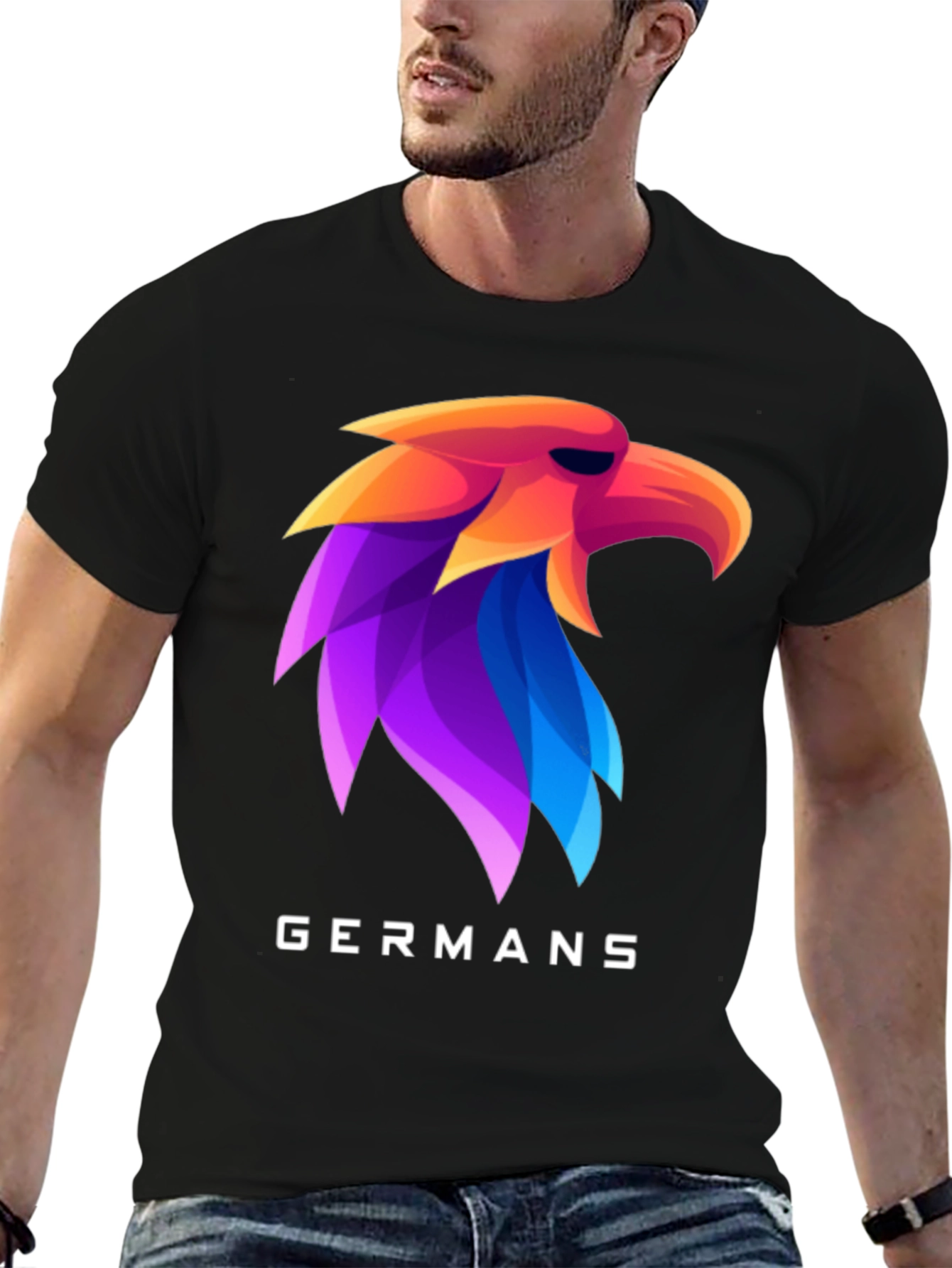 Germans Eagle Head Graphic T-Shirt - Bold & Stylish