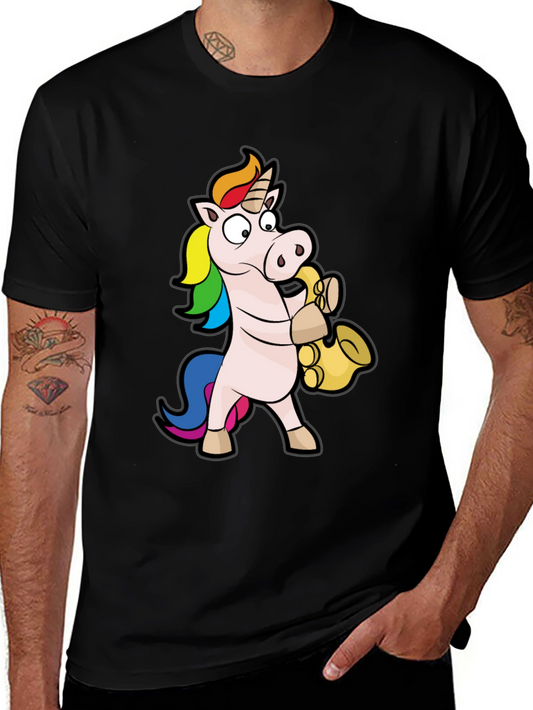 Unicorn Saxophone Black T-Shirt