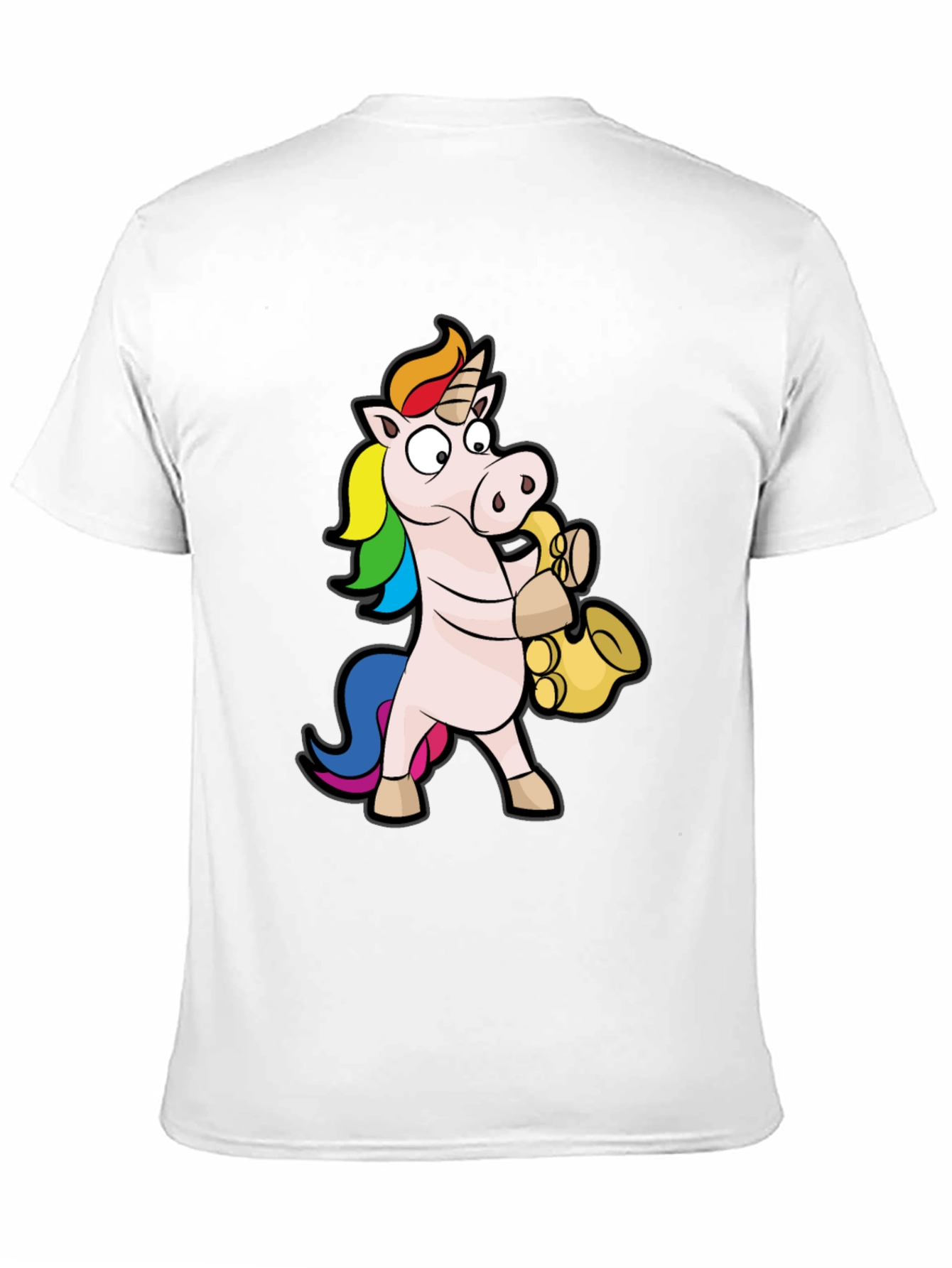 Unicorn Saxophone Black T-Shirt