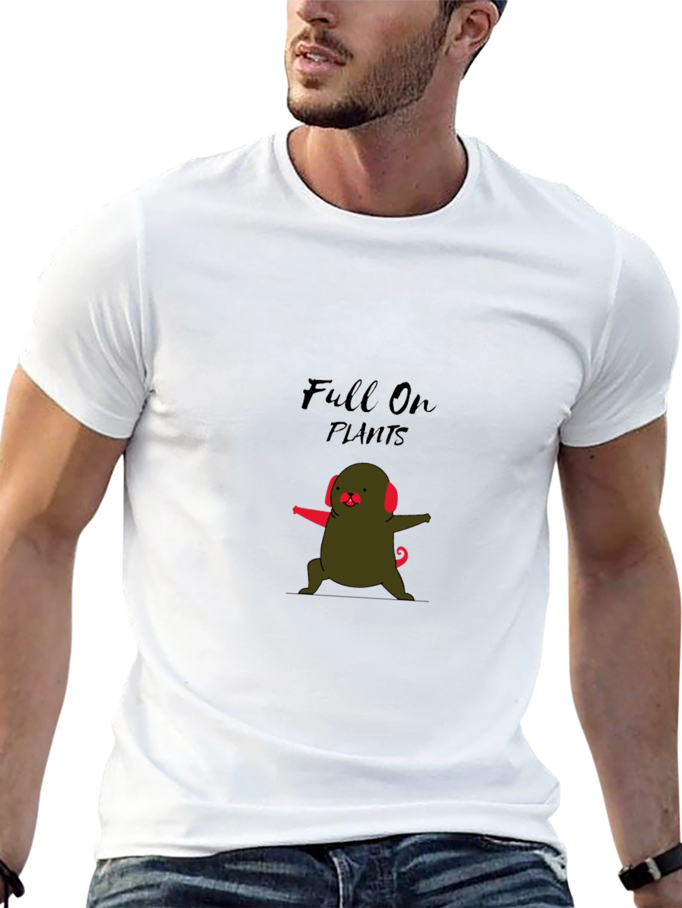 Full On Plants Yoga Dog Graphic Tee