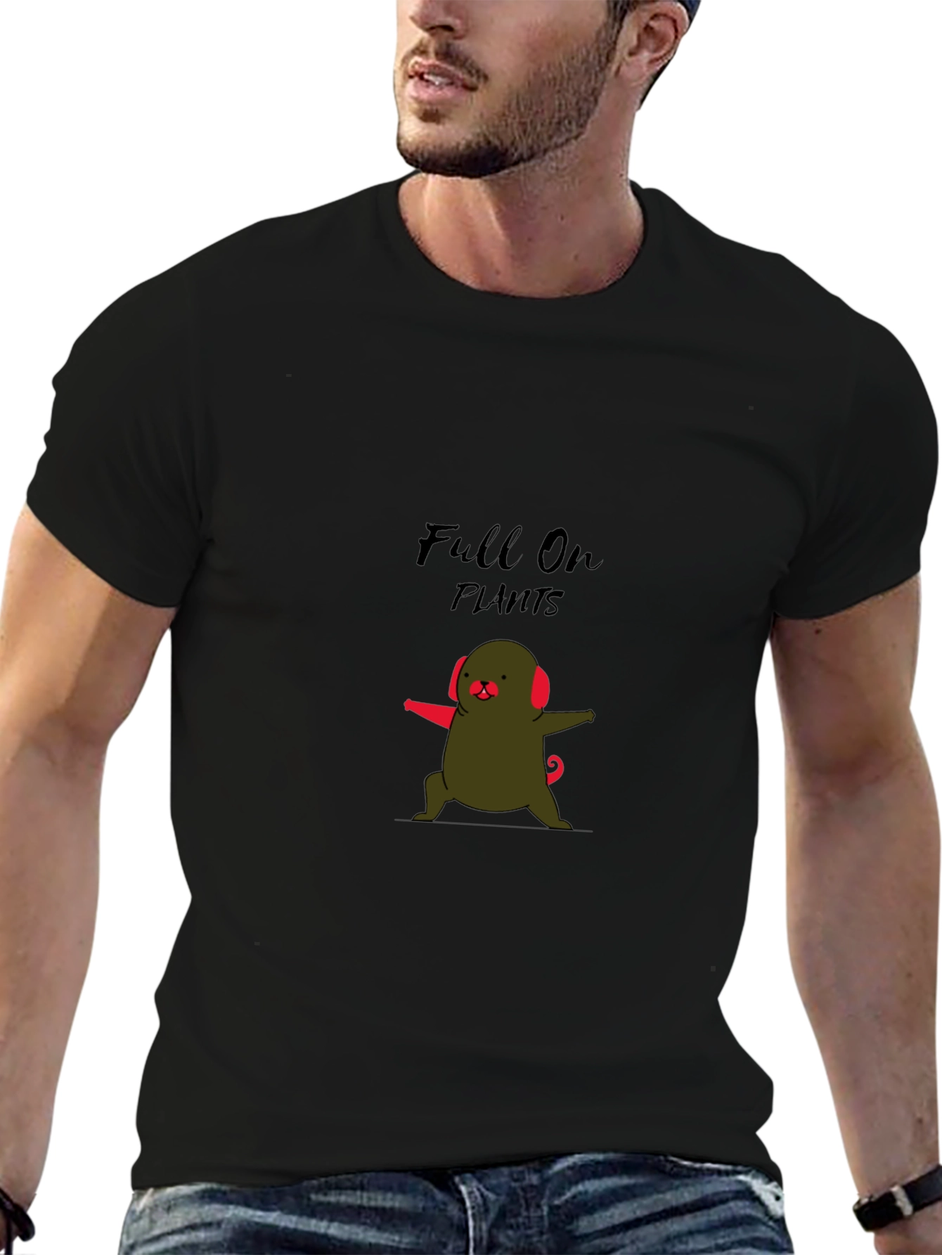 Full On Plants Yoga Dog Graphic Tee