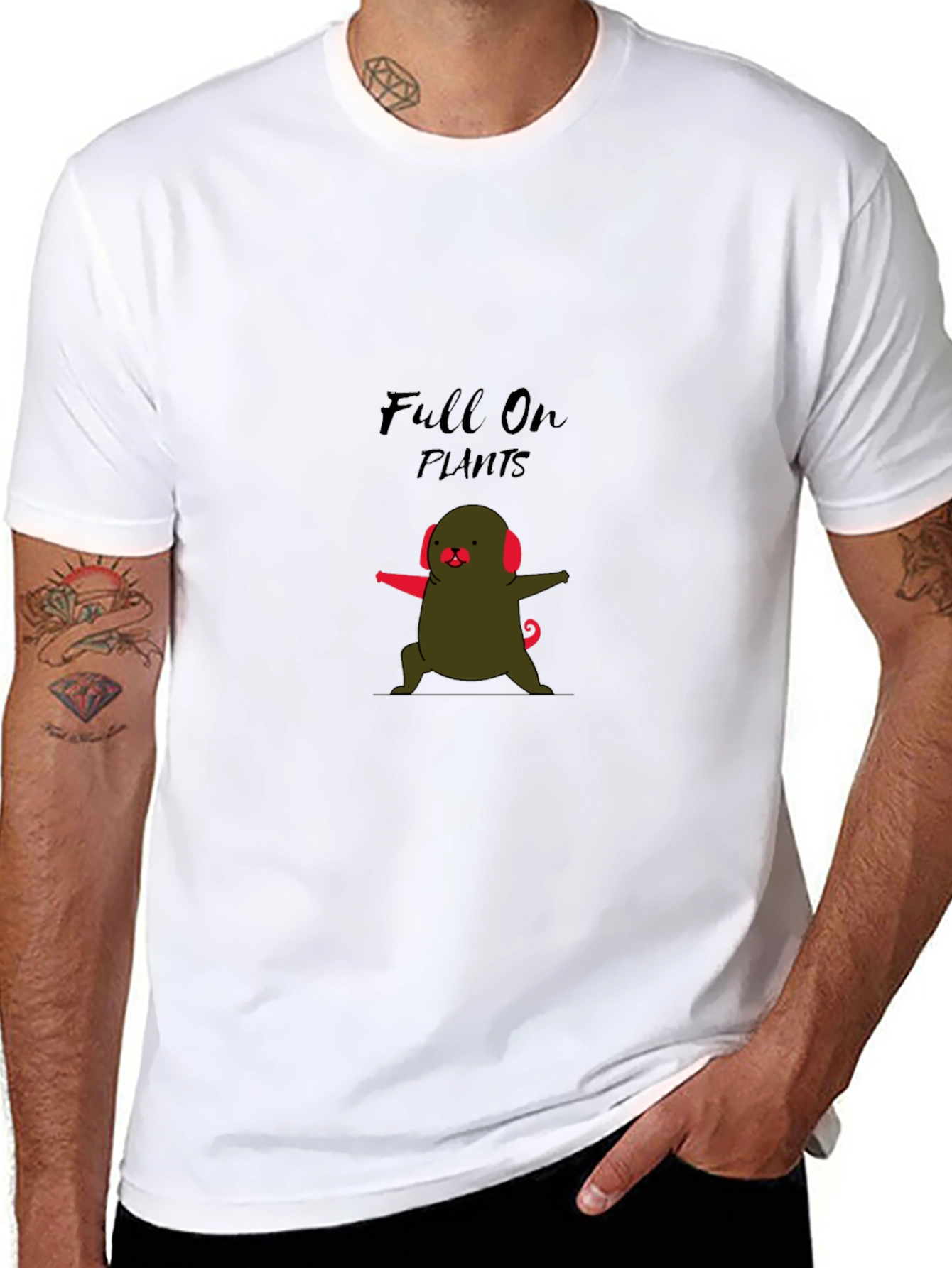 Full On Plants Yoga Dog Graphic Tee