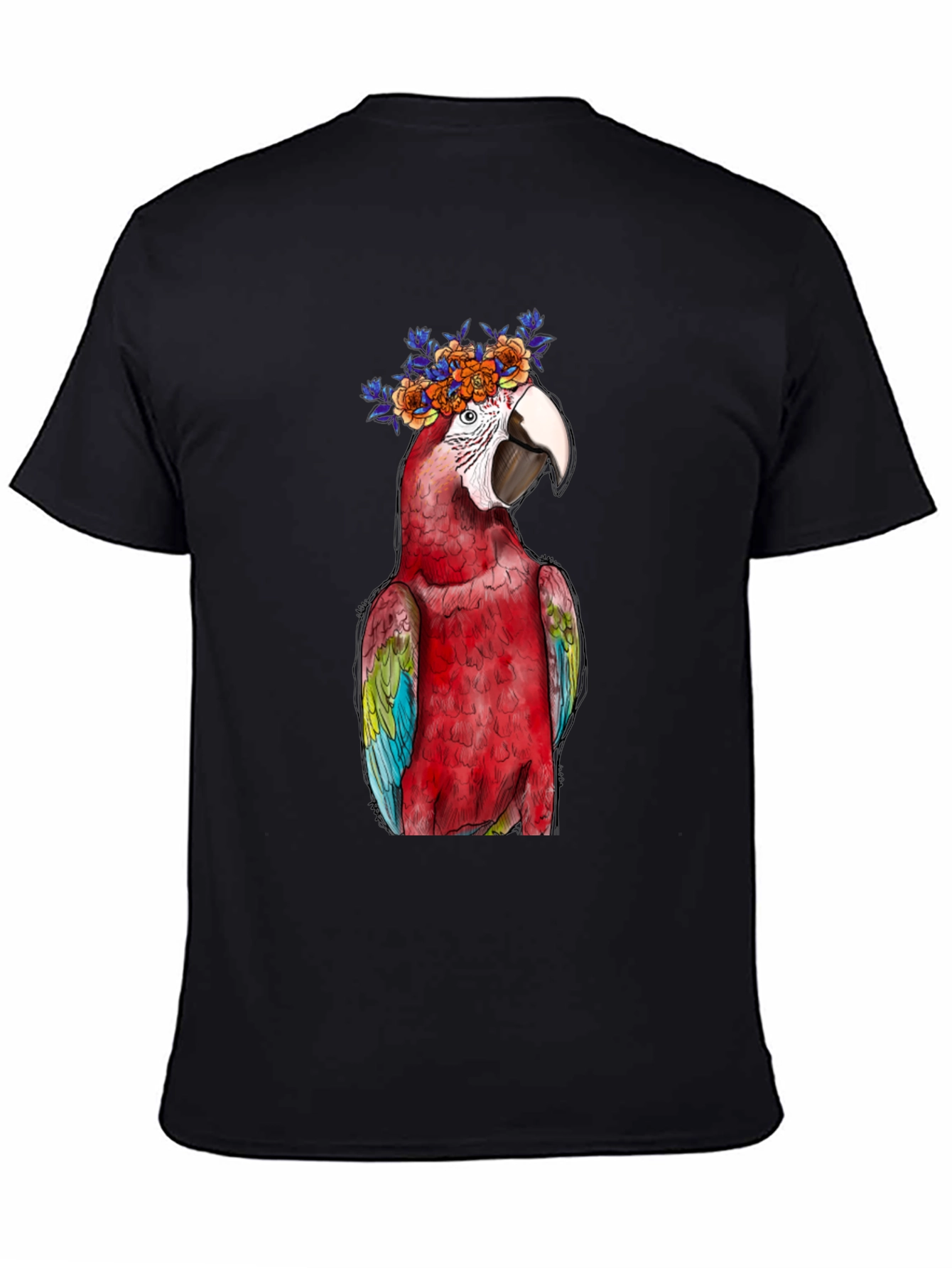 Parrot Flower Crown Graphic Tee