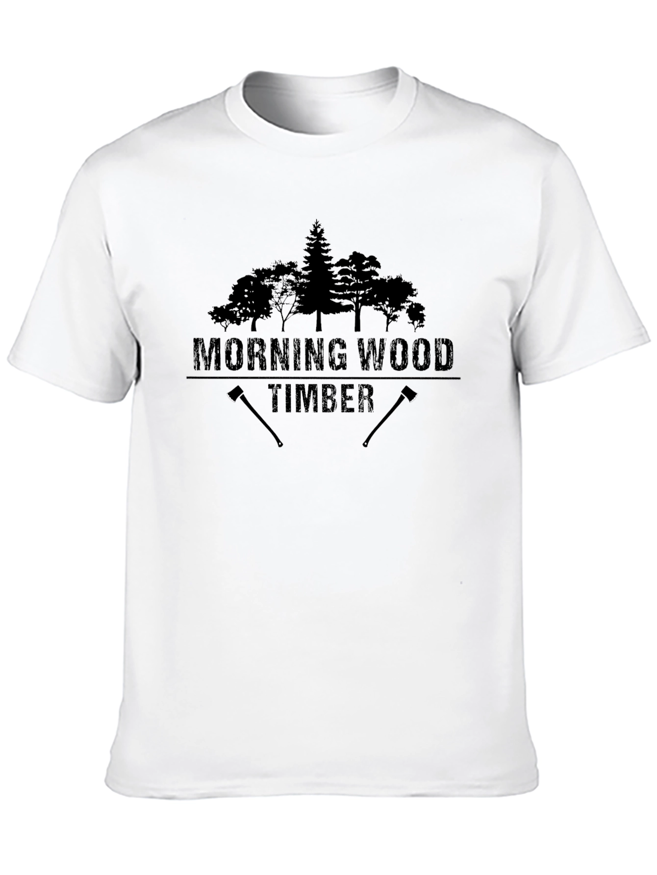 Morning Wood Timber Mens Black T-Shirt