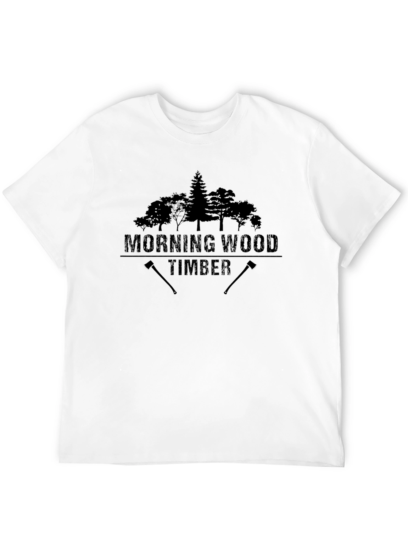 Morning Wood Timber Mens Black T-Shirt