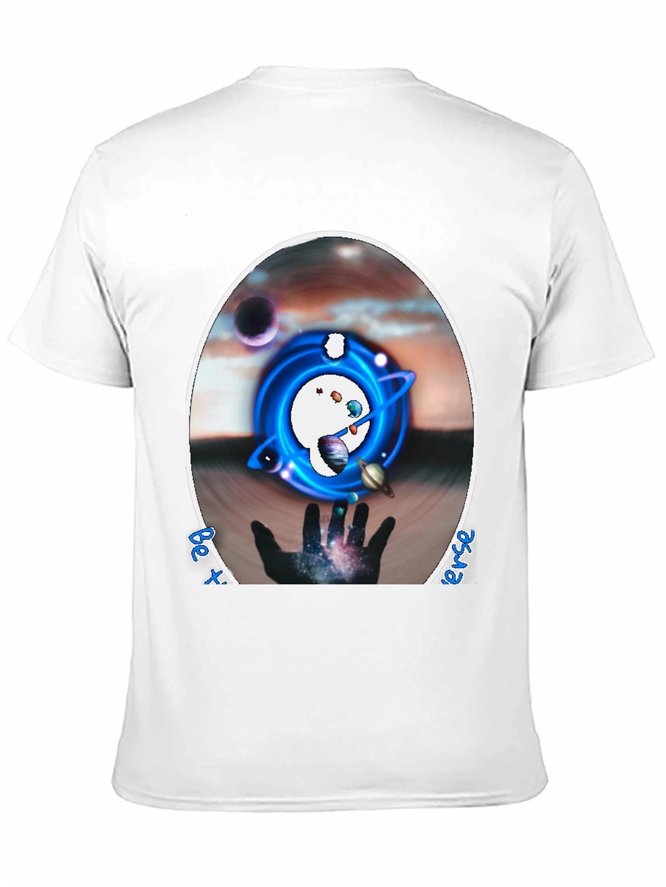 Cosmic Universe Graphic Tee - Black Cotton Blend