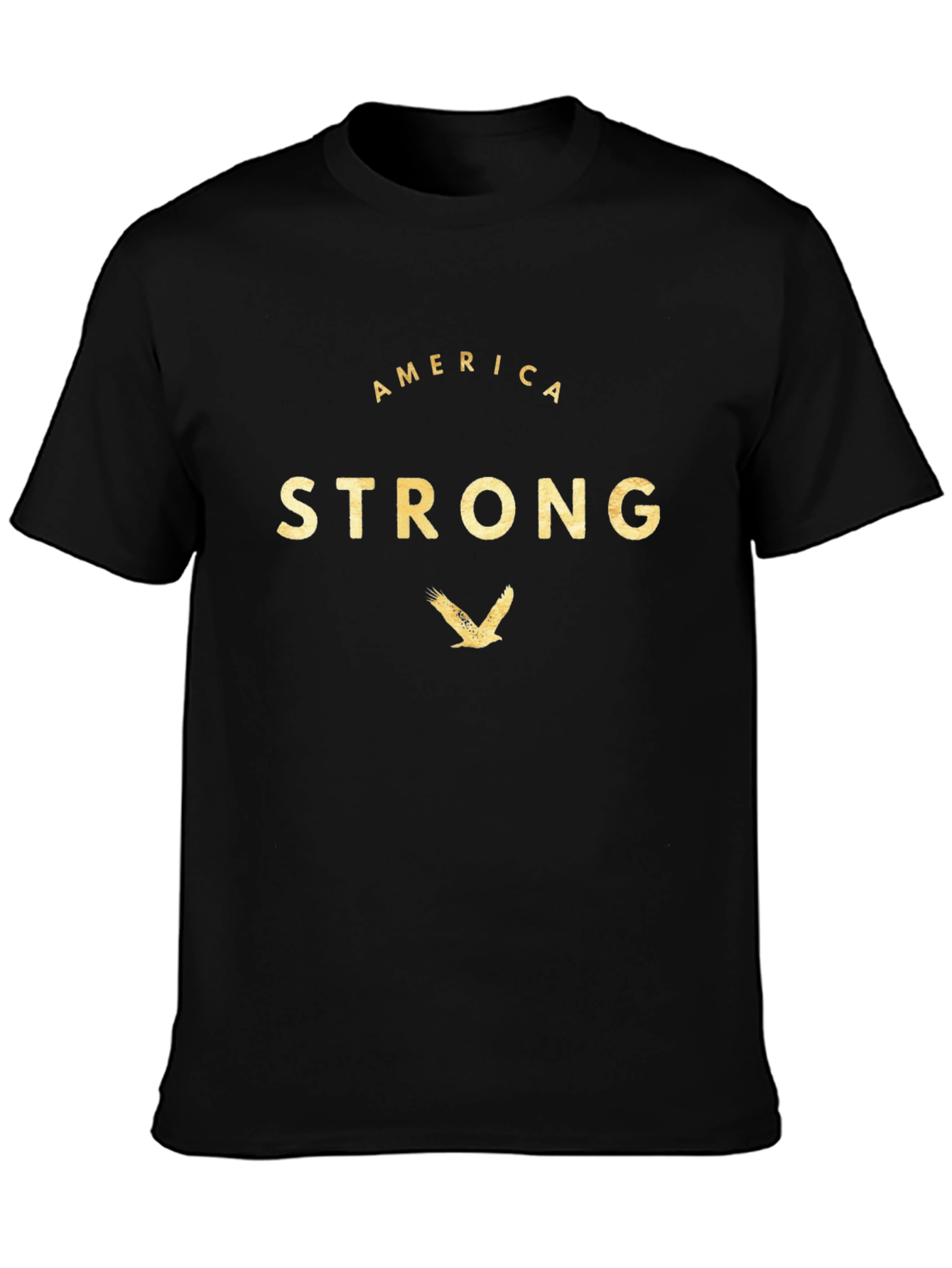 America Strong Eagle Graphic Tee - Black