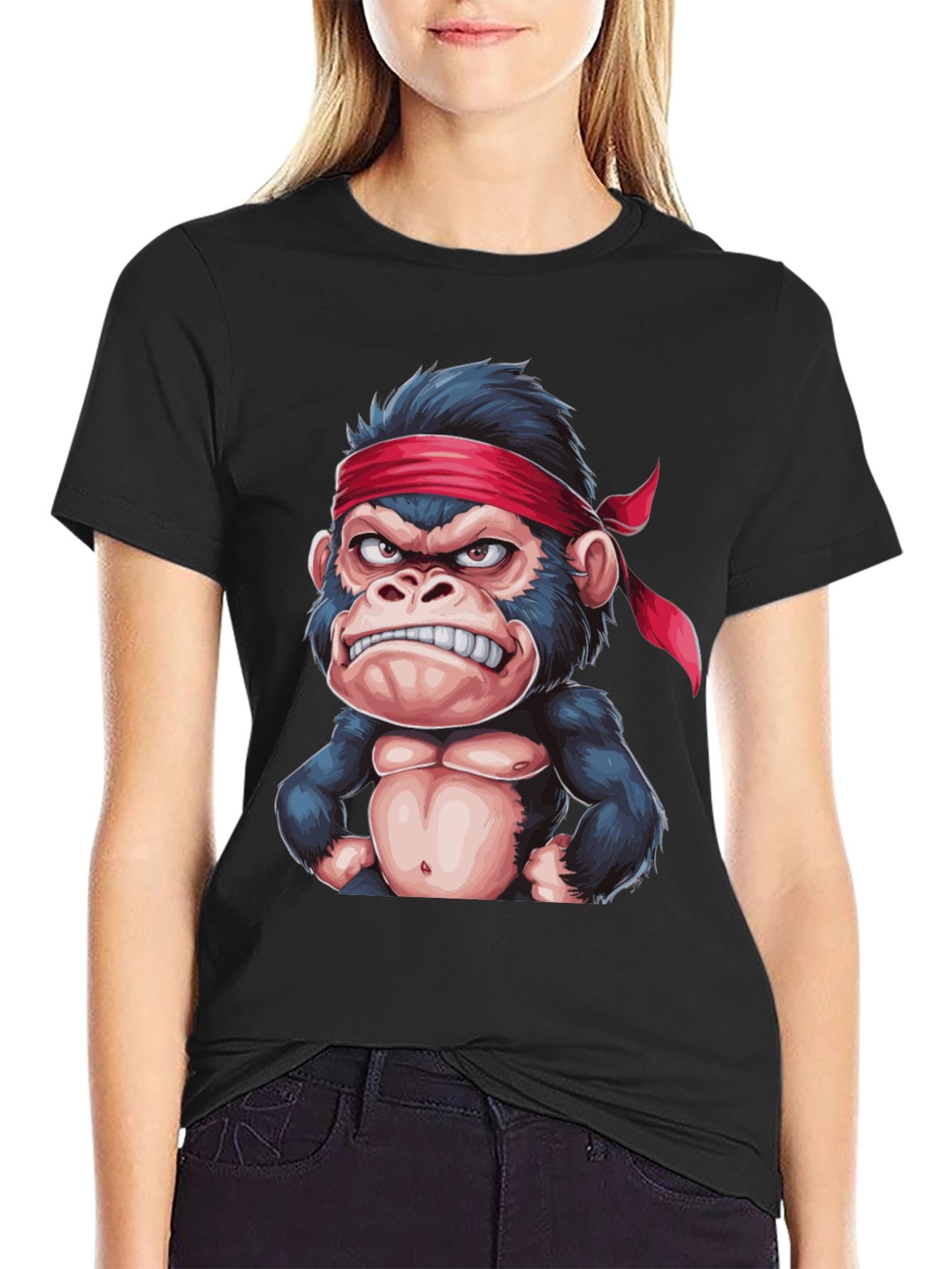 Angry Monkey Graphic Tee - Black