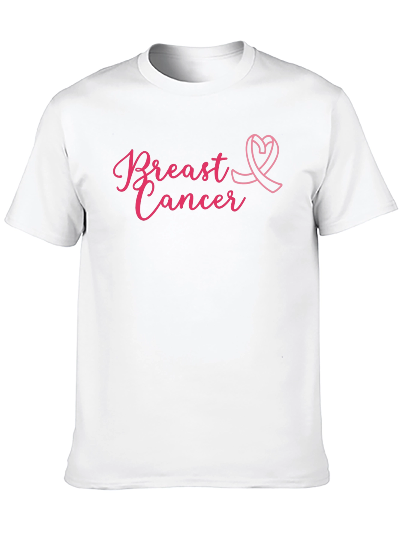 Breast Cancer Awareness T-Shirt - Pink Ribbon Design