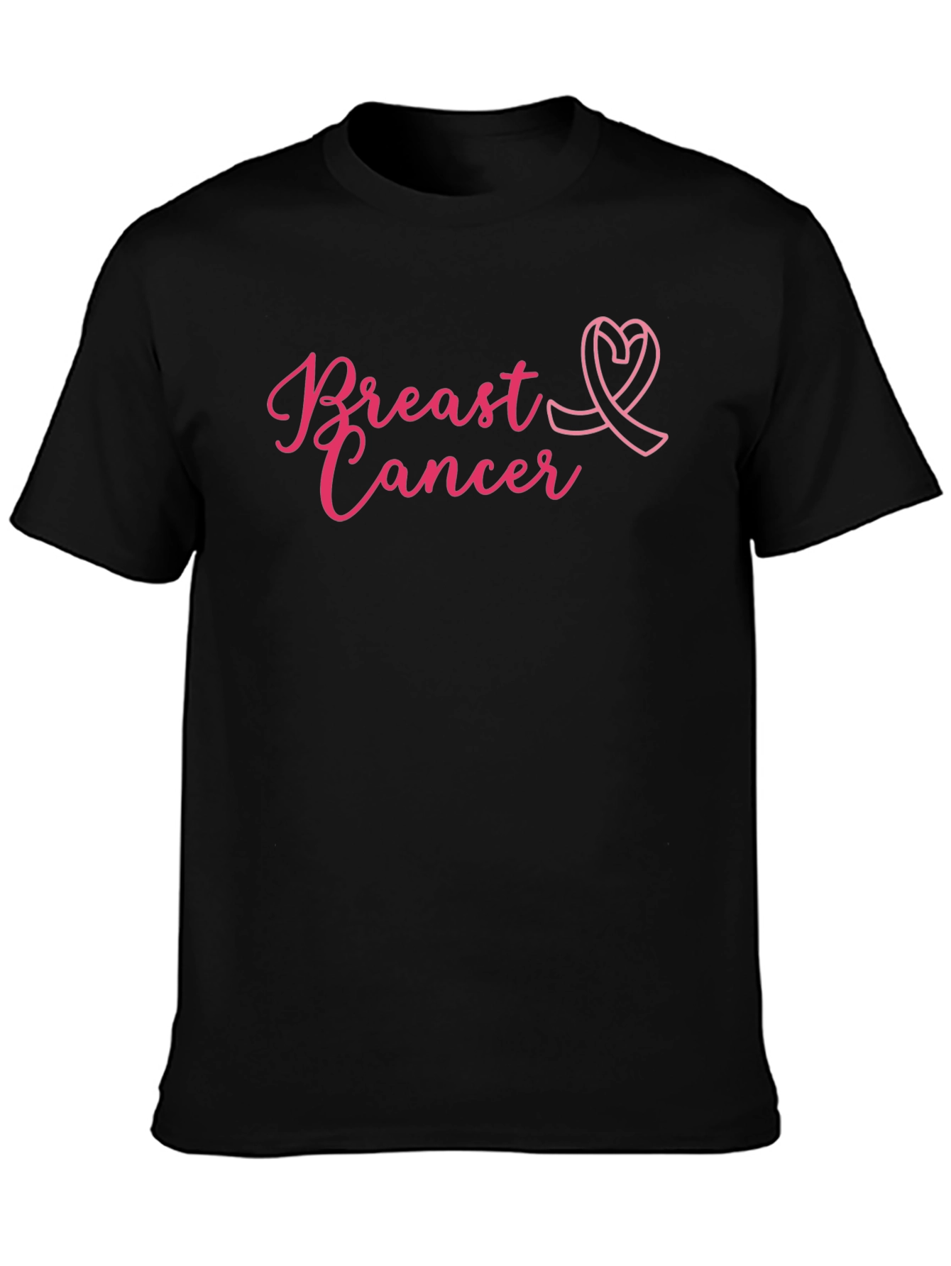 Breast Cancer Awareness T-Shirt - Pink Ribbon Design