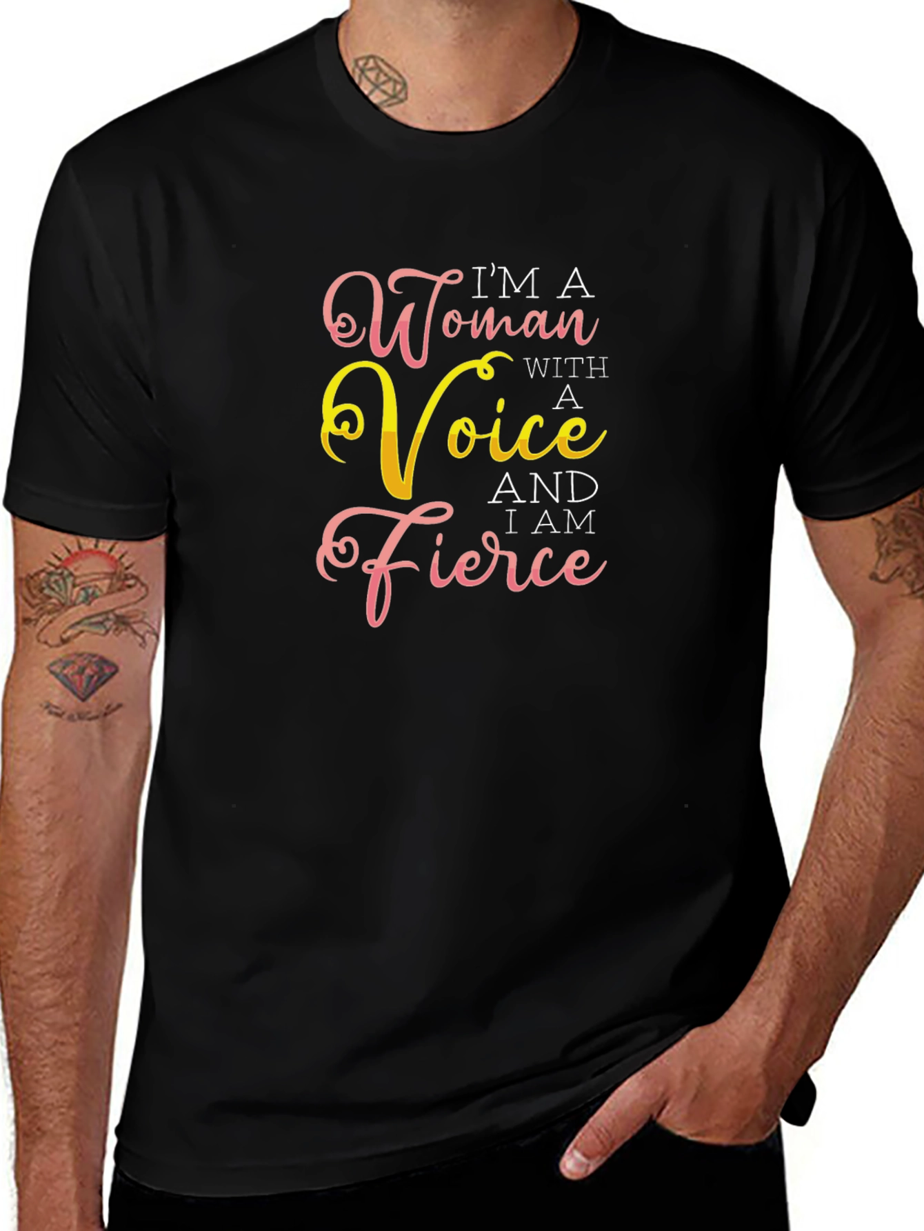Fierce Woman Graphic Tee - Empowering Statement Shirt