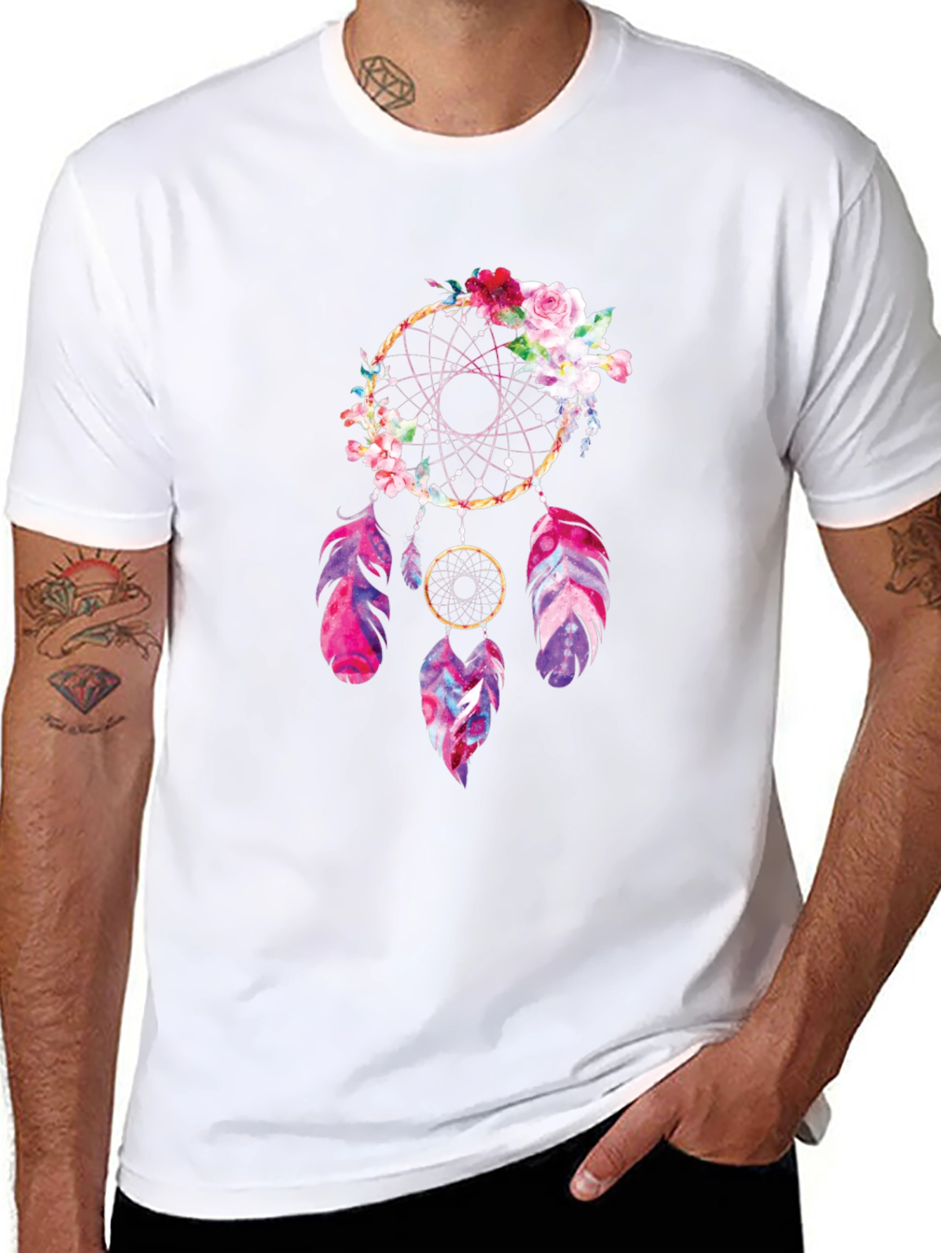 Dreamcatcher Graphic Tee - Floral Accent