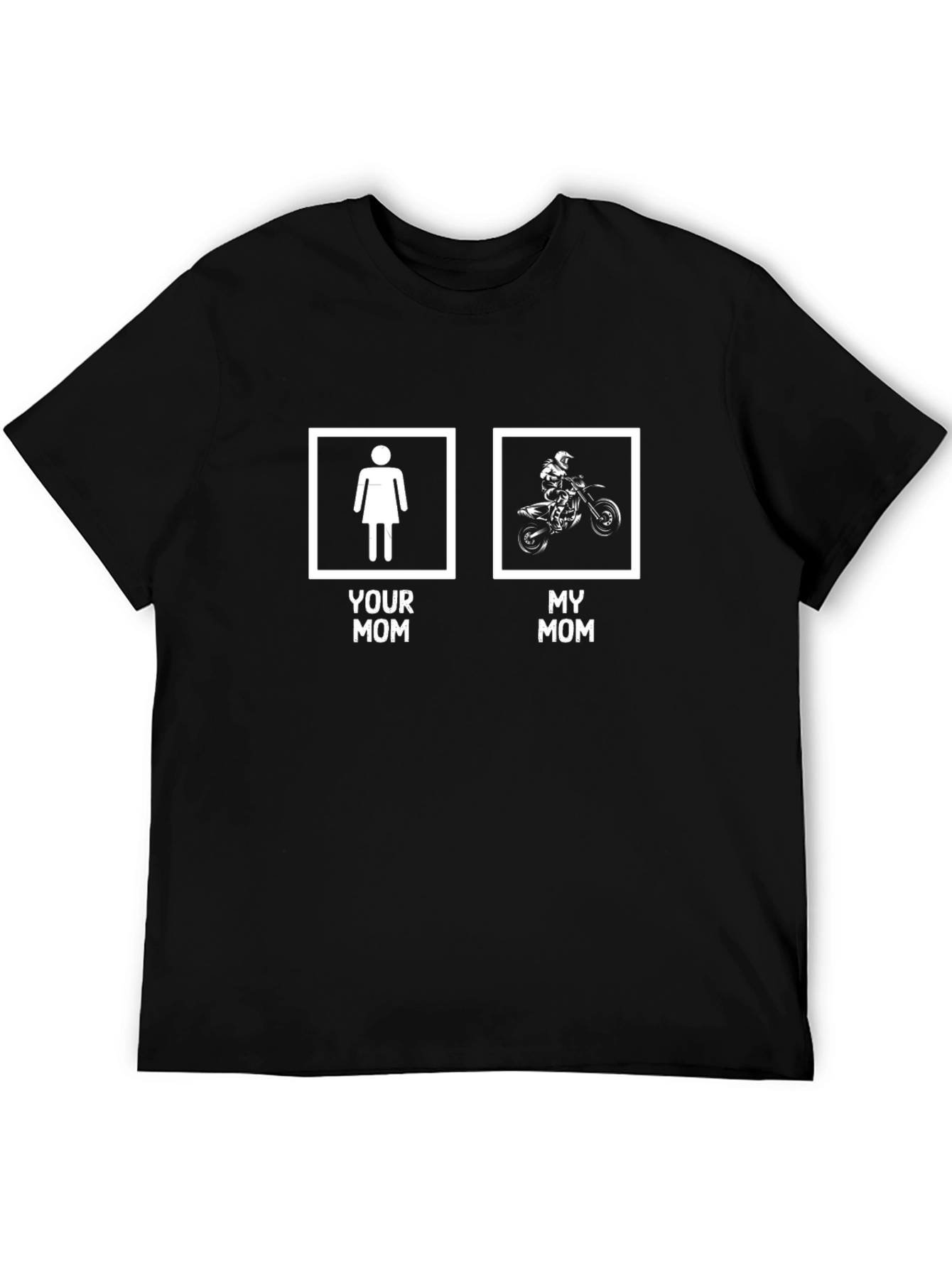 Your Mom My Mom Motocross Graphic Tee - Black