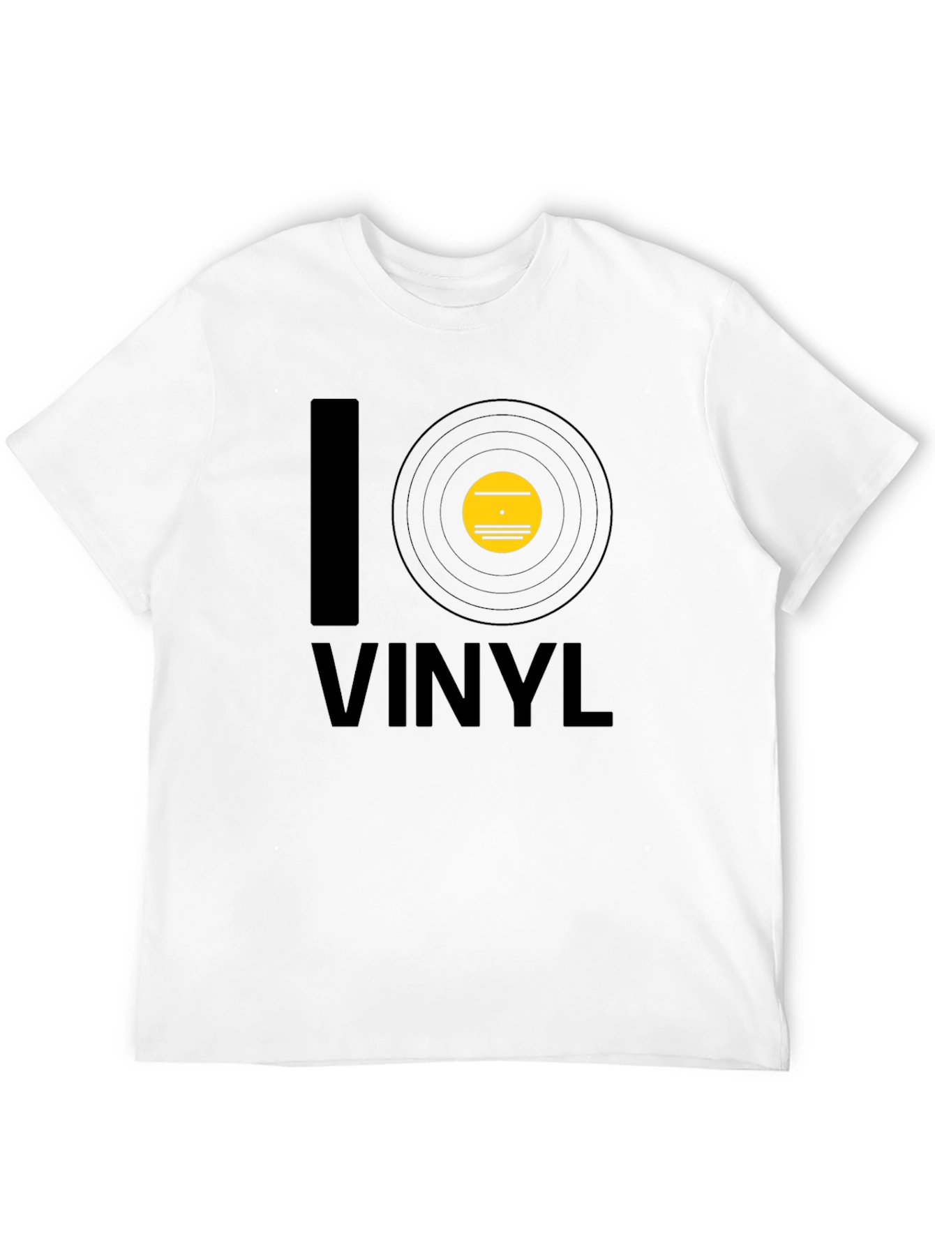 I Love Vinyl Black T-Shirt - Music Lover Tee