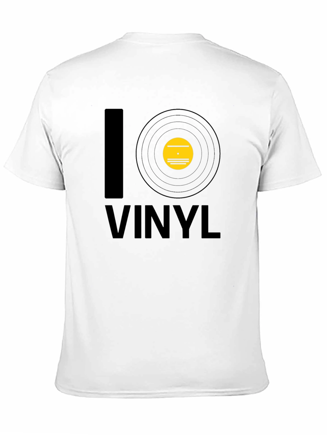 I Love Vinyl Black T-Shirt - Music Lover Tee