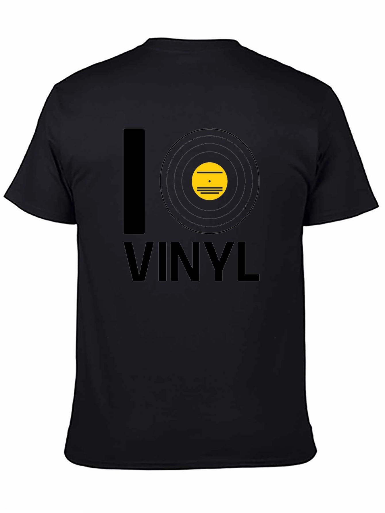 I Love Vinyl Black T-Shirt - Music Lover Tee