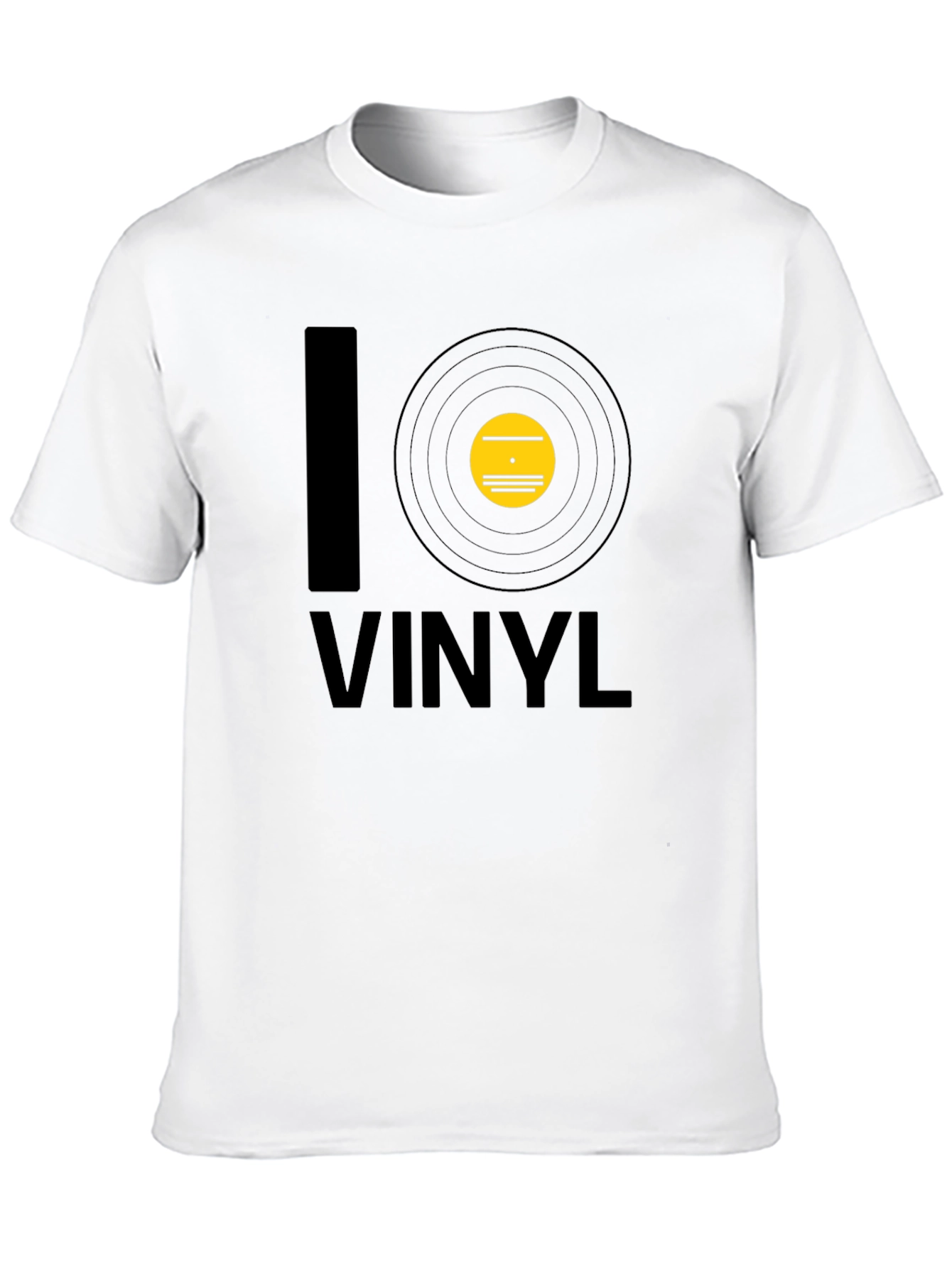 I Love Vinyl Black T-Shirt - Music Lover Tee