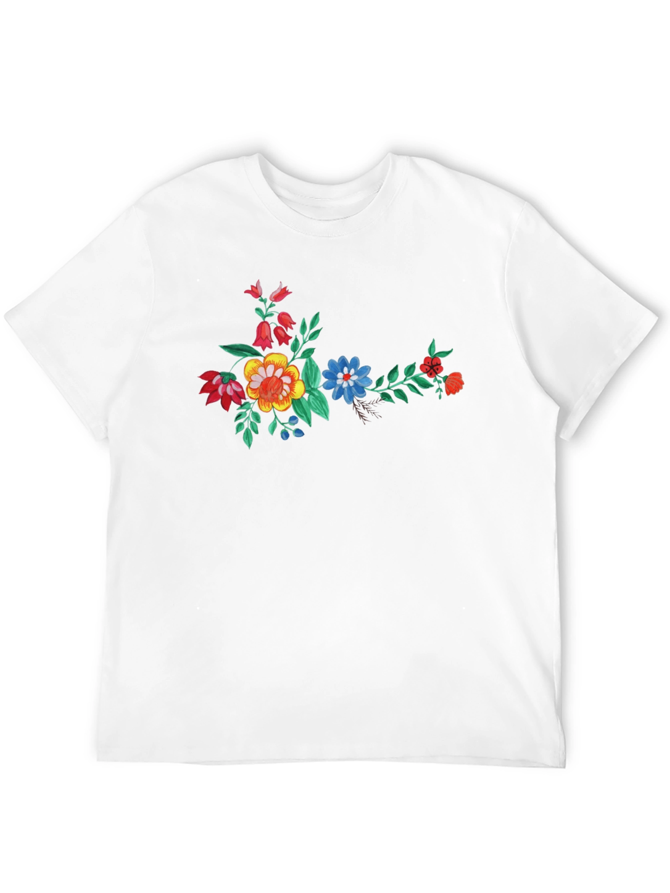 Floral Print Black T-Shirt