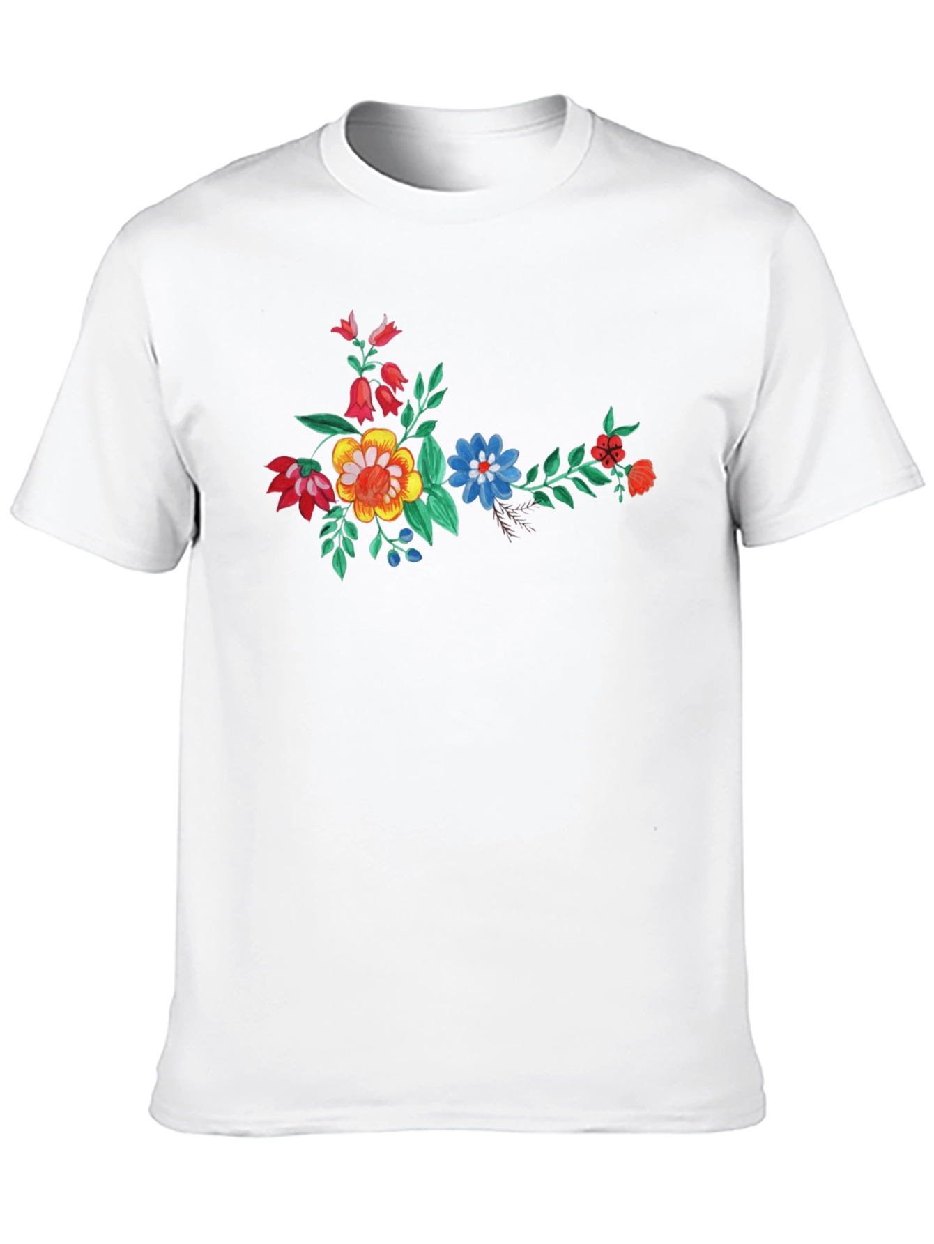 Floral Print Black T-Shirt