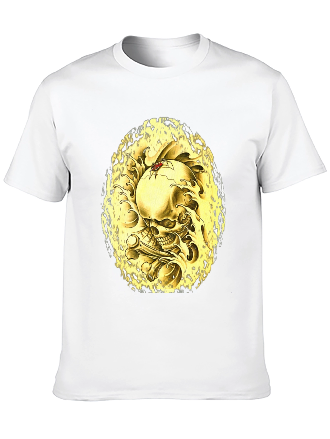 Skull & Bones Graphic Tee - Black Cotton T-Shirt