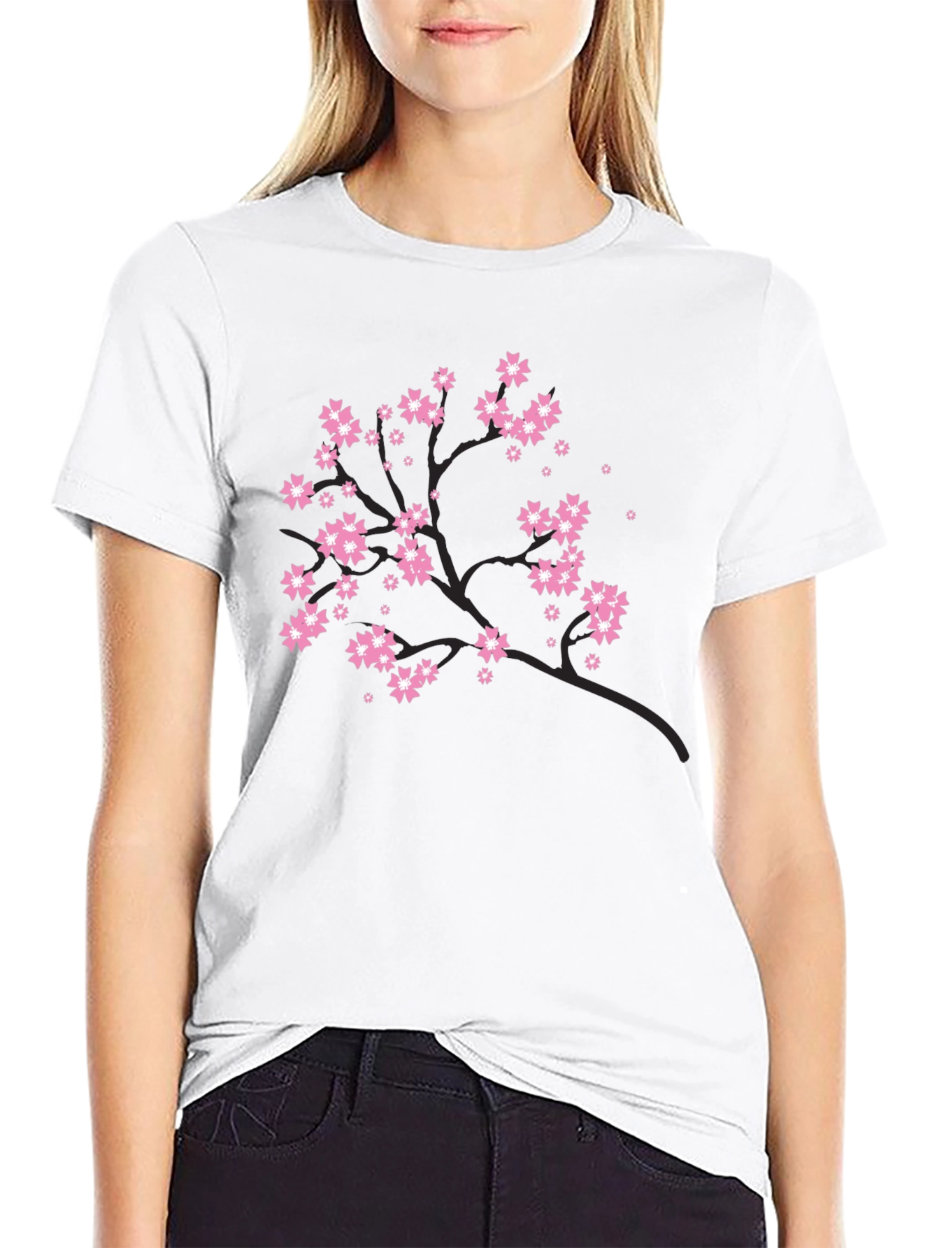 Blossom Tree Graphic Tee - Black