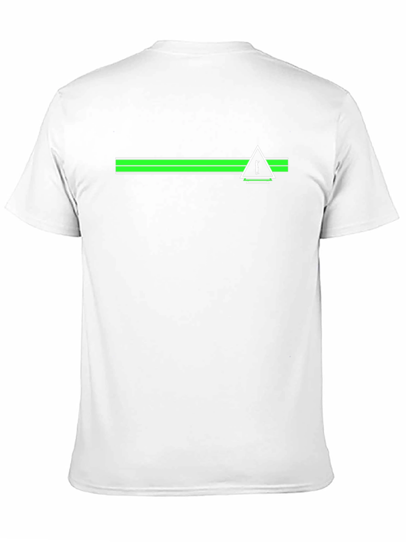 Modern Graphic Tee - Green Stripe Golfer Triangle Print