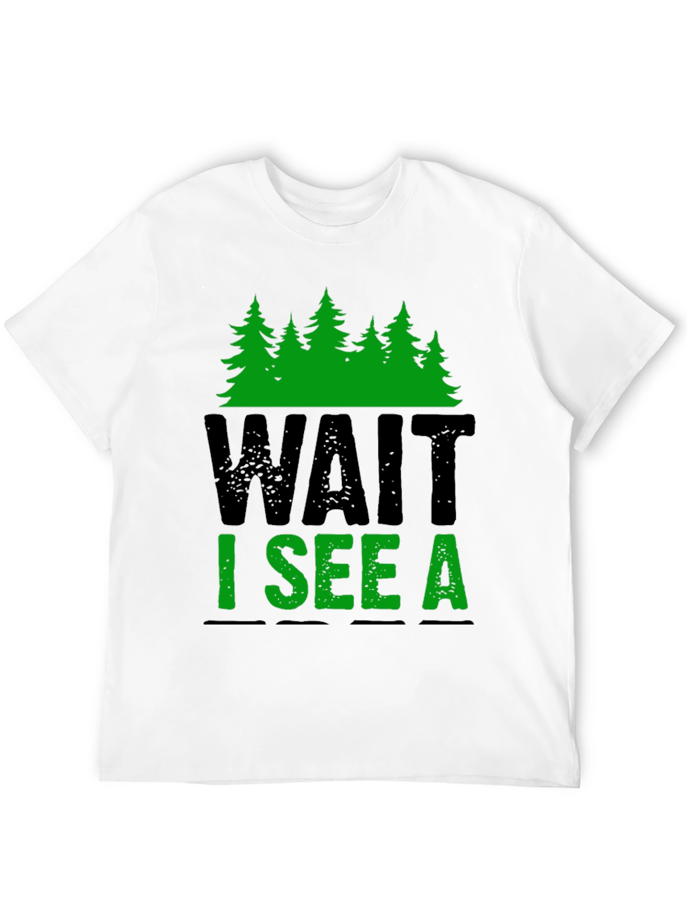 Wait I See A Tree Black Graphic Tee