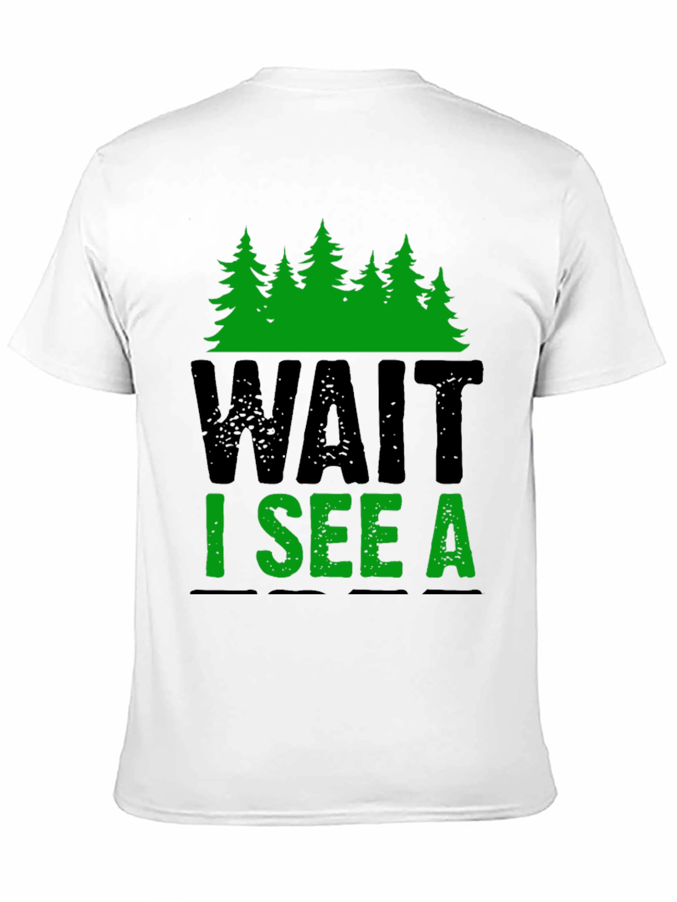 Wait I See A Tree Black Graphic Tee