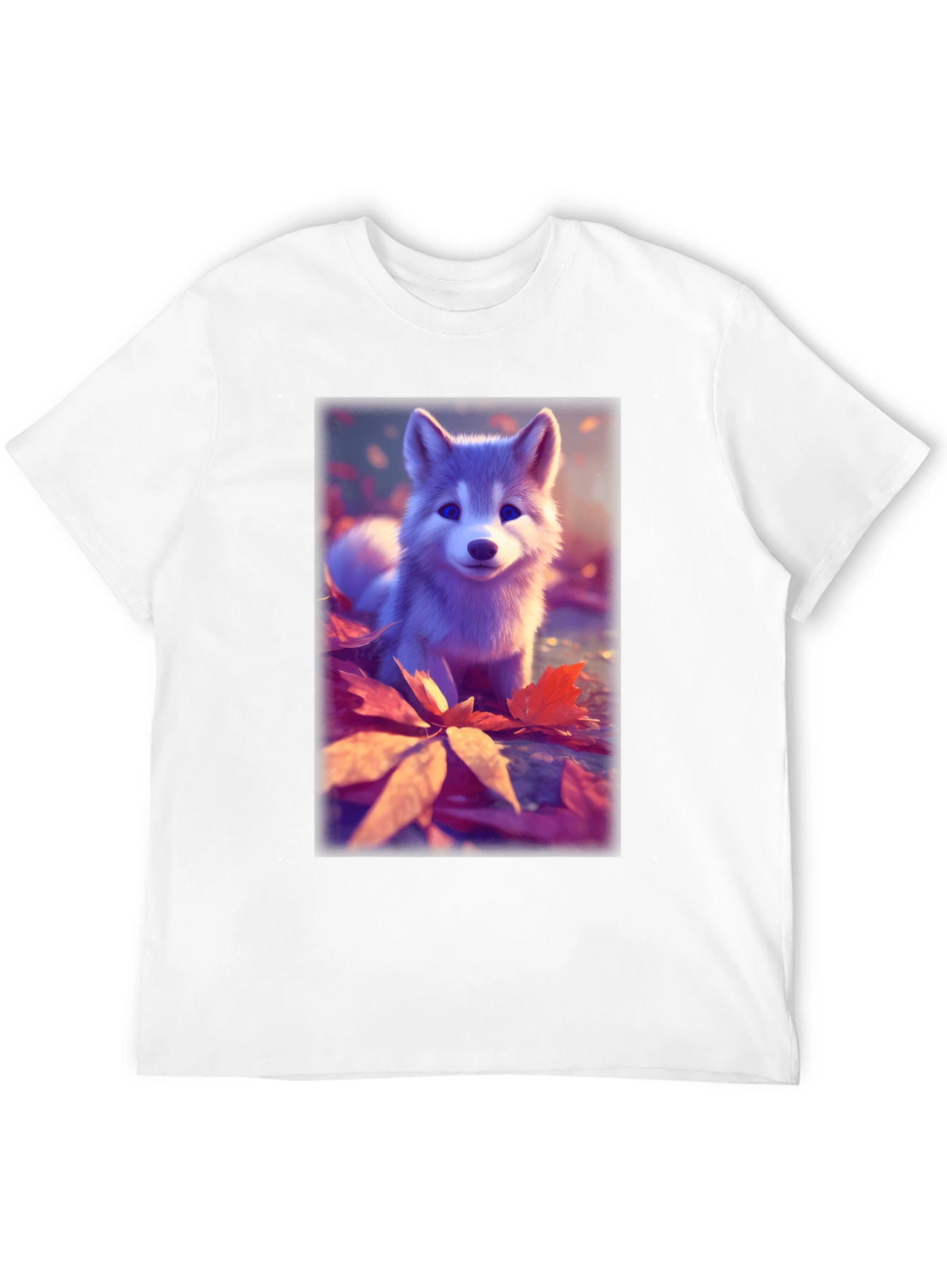Cute Husky Puppy Black T-Shirt
