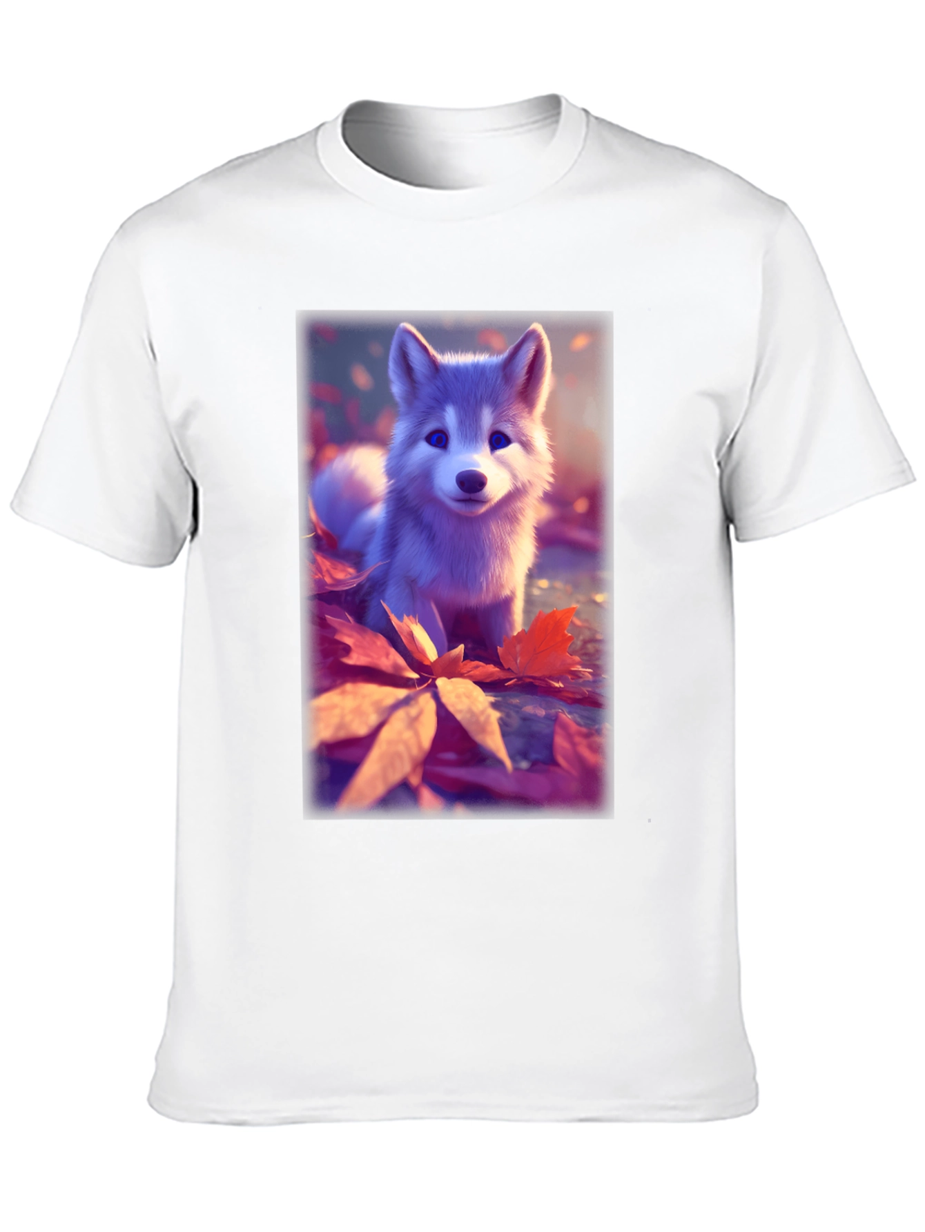 Cute Husky Puppy Black T-Shirt