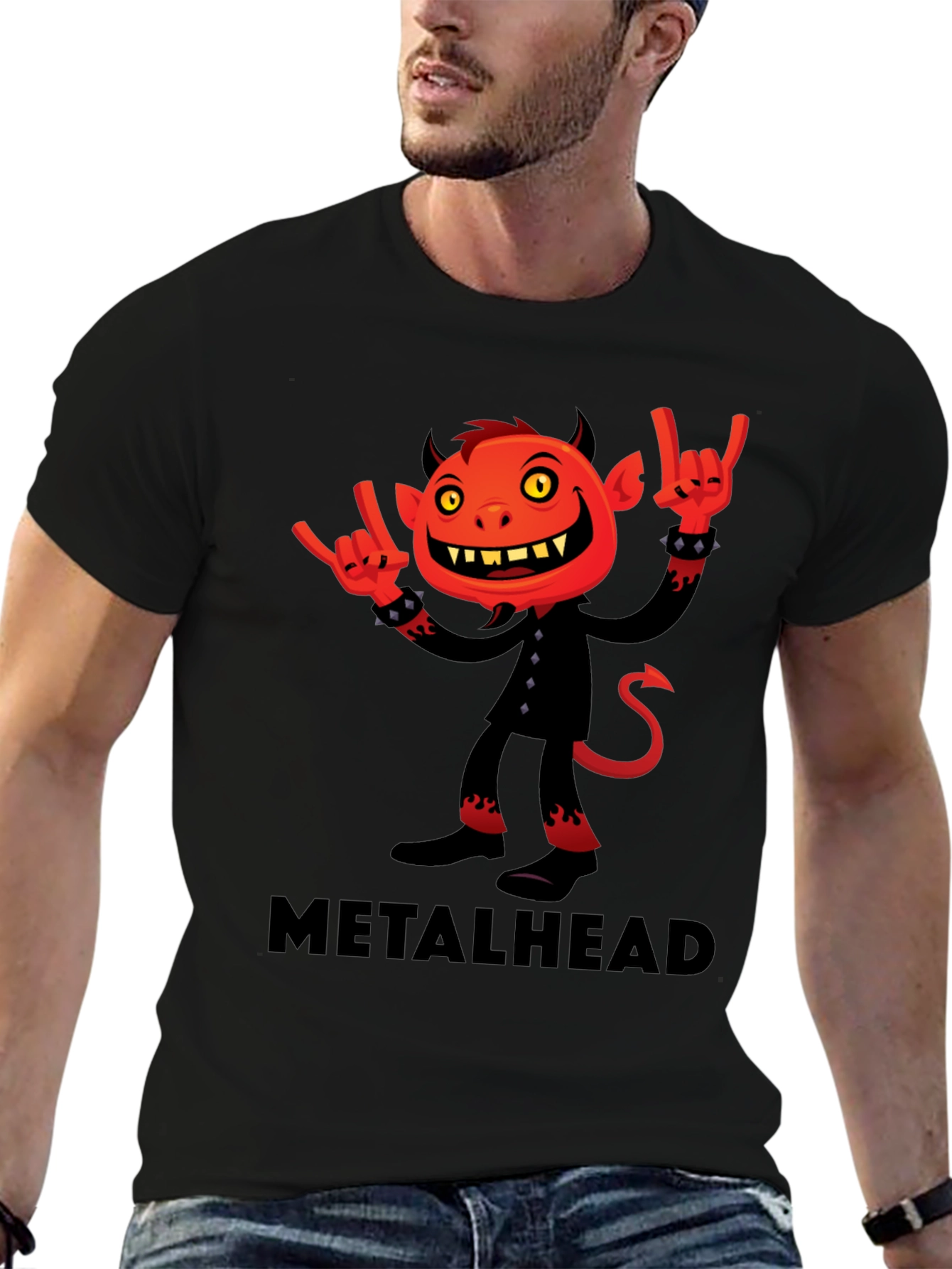 Metalhead Devil Graphic T-Shirt