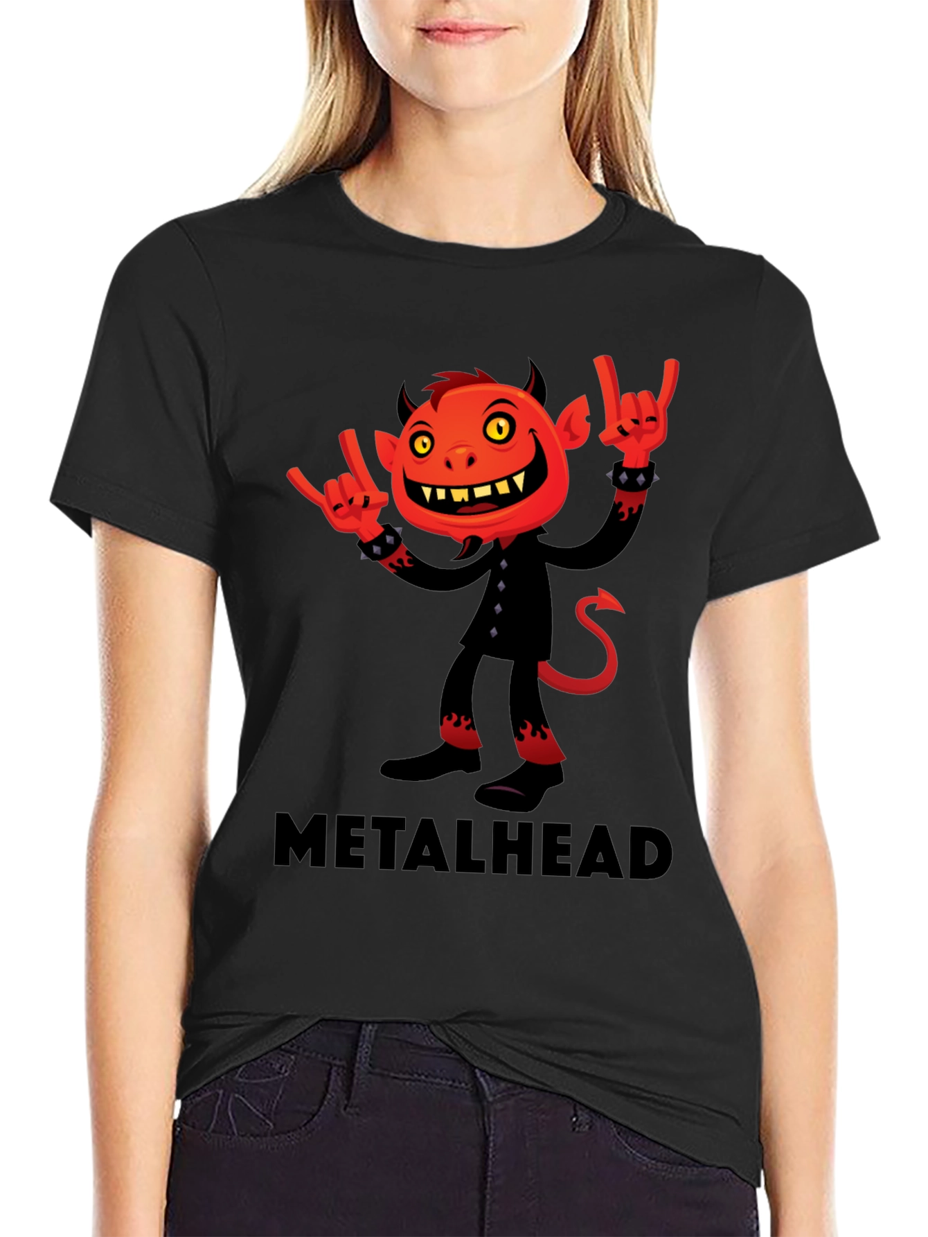 Metalhead Devil Graphic T-Shirt