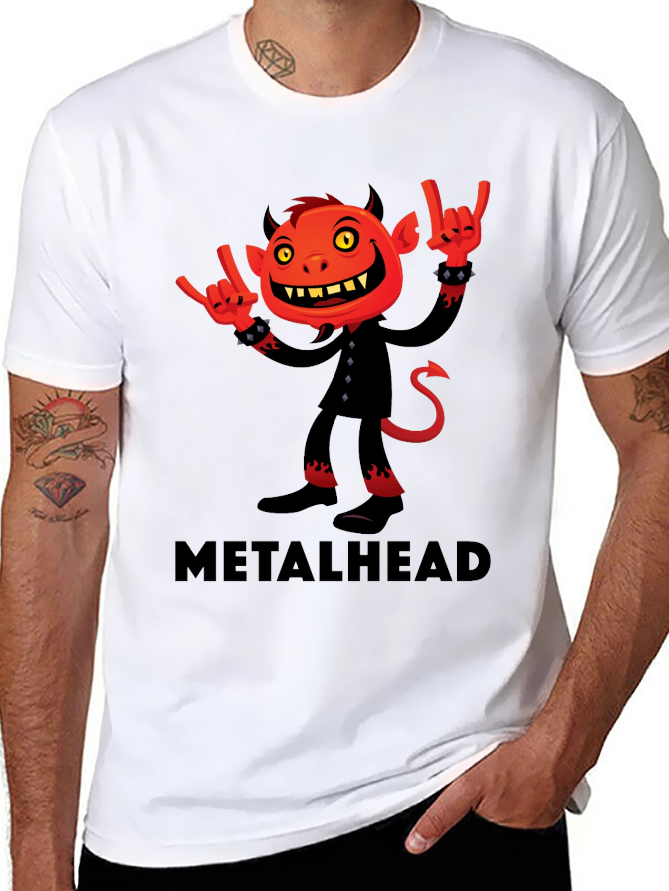 Metalhead Devil Graphic T-Shirt