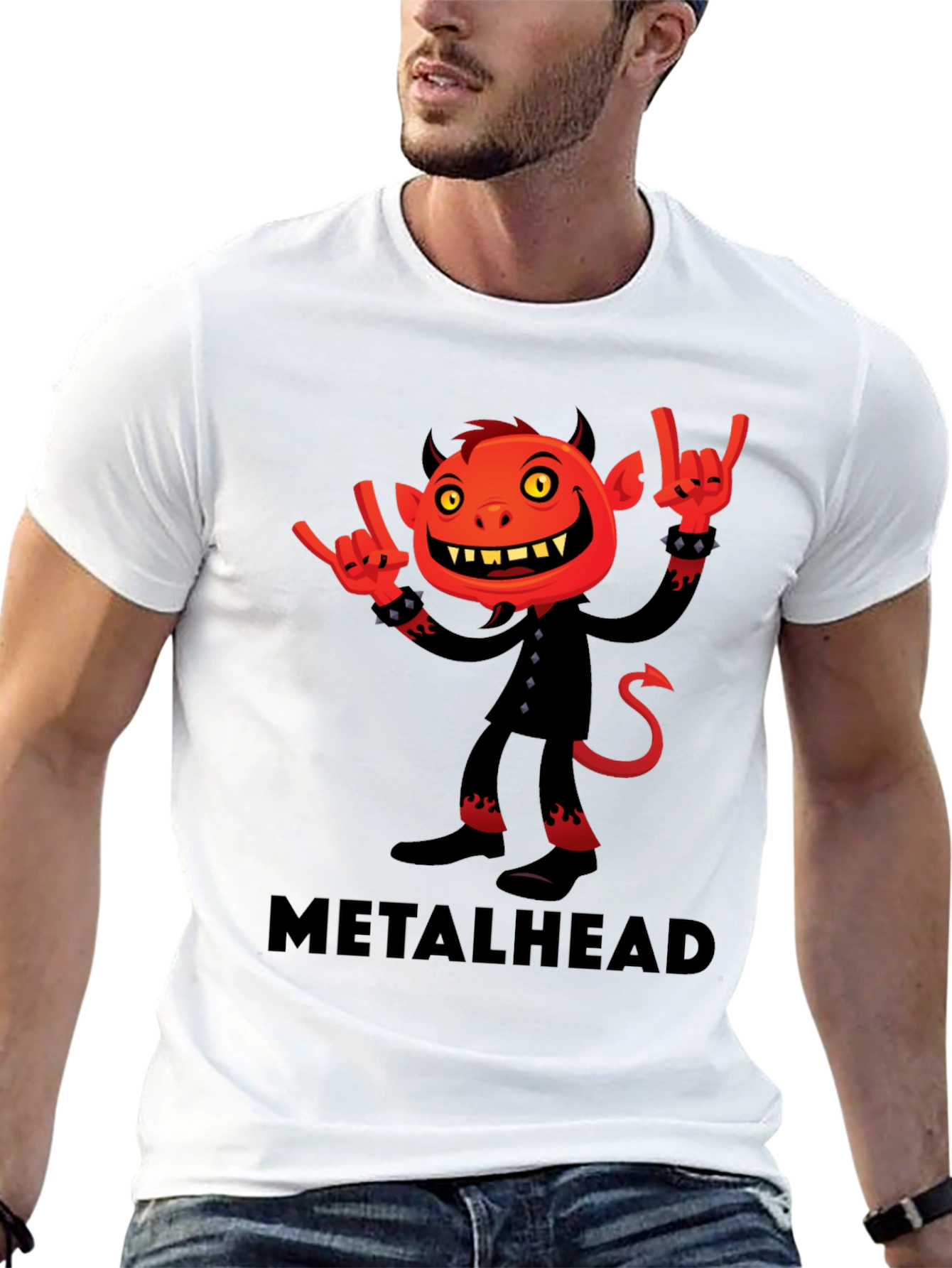 Metalhead Devil Graphic T-Shirt