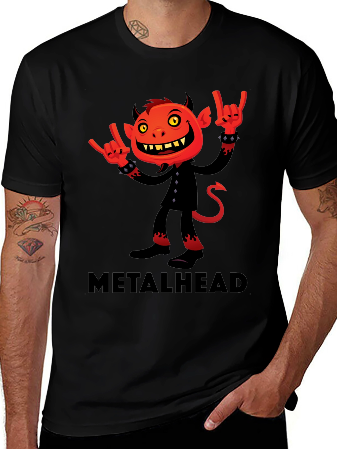 Metalhead Devil Graphic T-Shirt